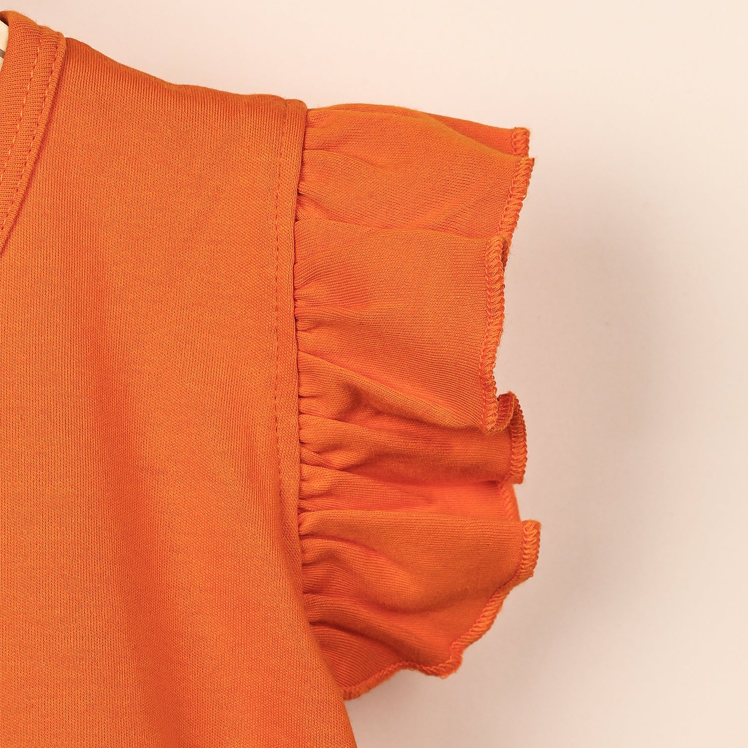 Kids Organic Cotton Front Open Kimono | Orange - Image 4