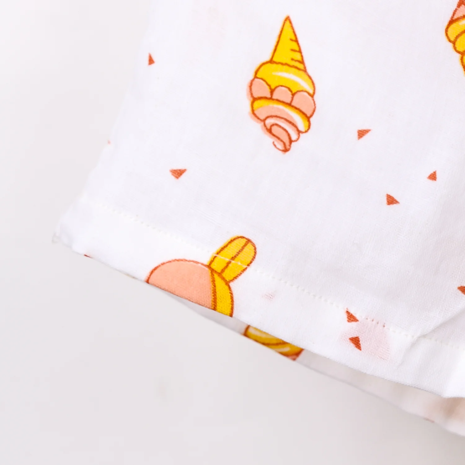 Kids Organic Cotton Muslin Co-Ord Set | Shirt & Shorts | Icecream - Image 10