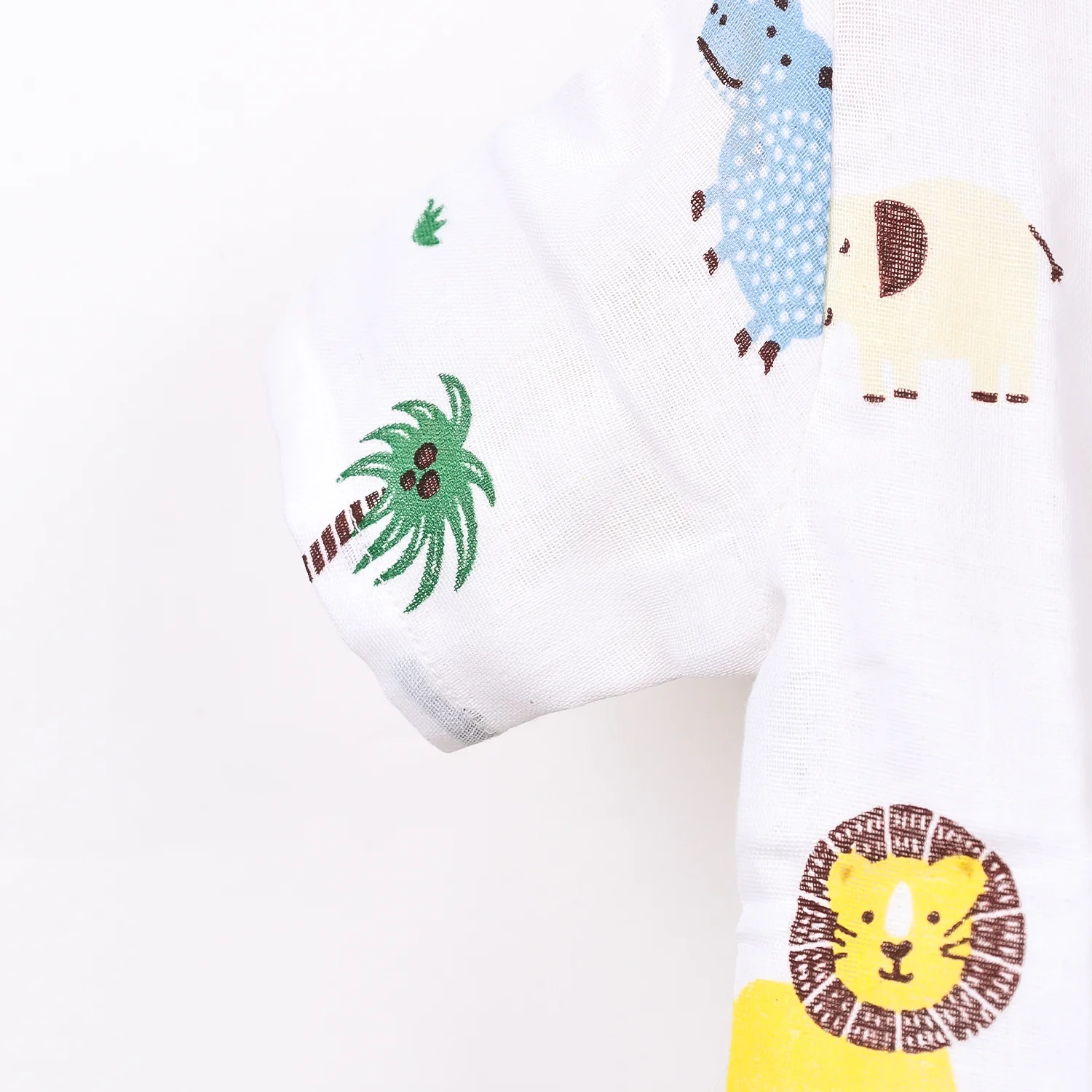 Kids Organic Cotton Muslin Co-Ord Set | Shirt & Shorts | Lion - Image 11