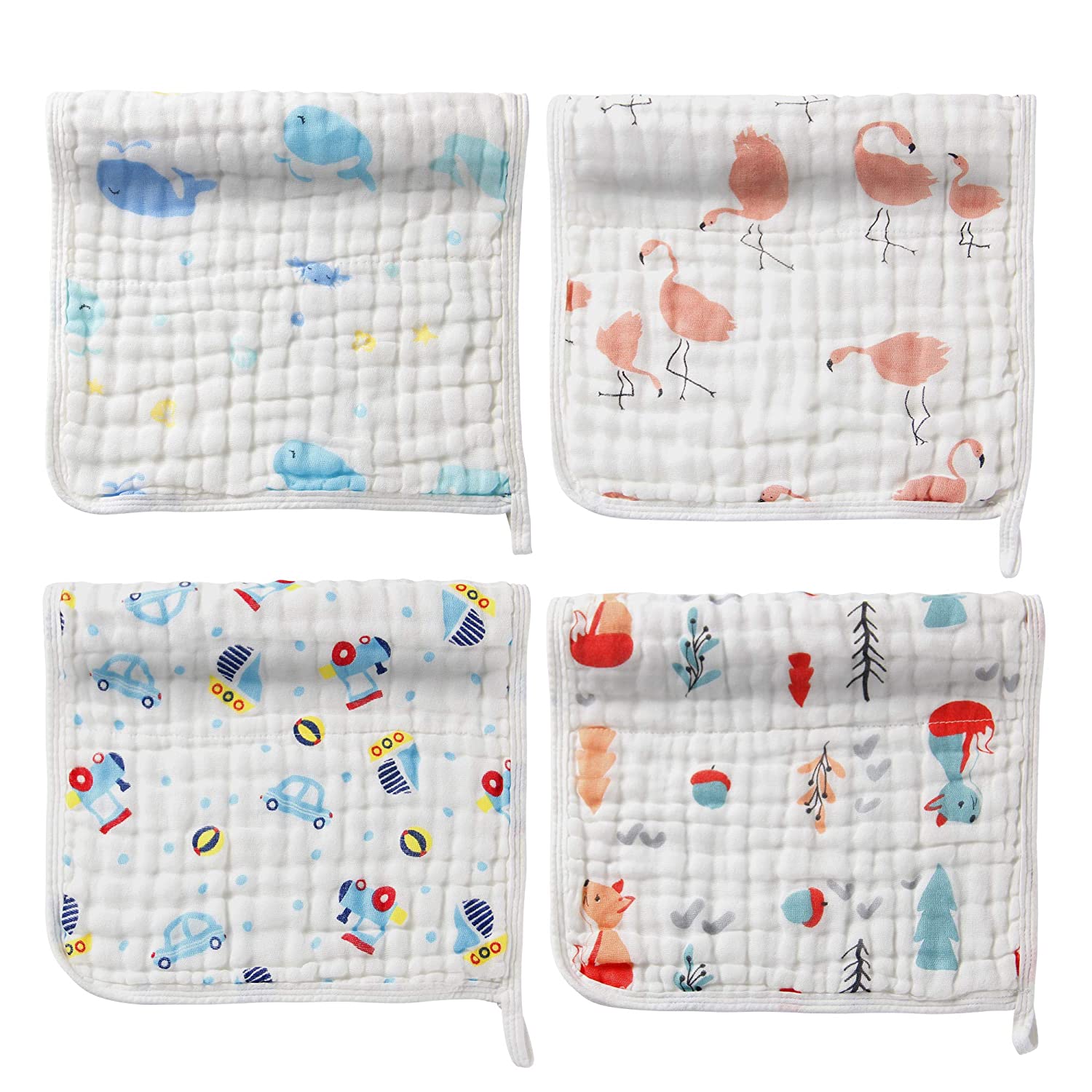 Moms Home 6 Layer Muslin Burp Towel Pack of 3- 30x50cms- Mix Design - Image 3