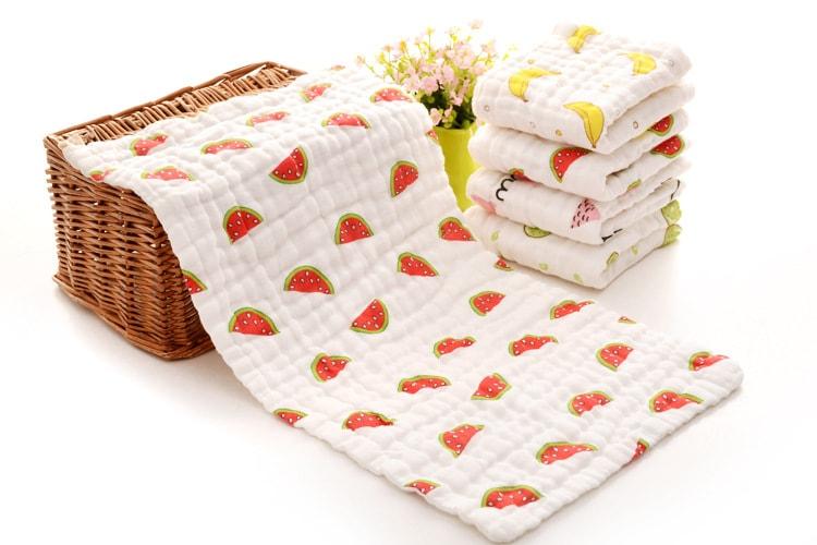 Moms Home 6 Layer Muslin Burp Towel Pack of 4- 30x50cms- Mix Design - Image 5