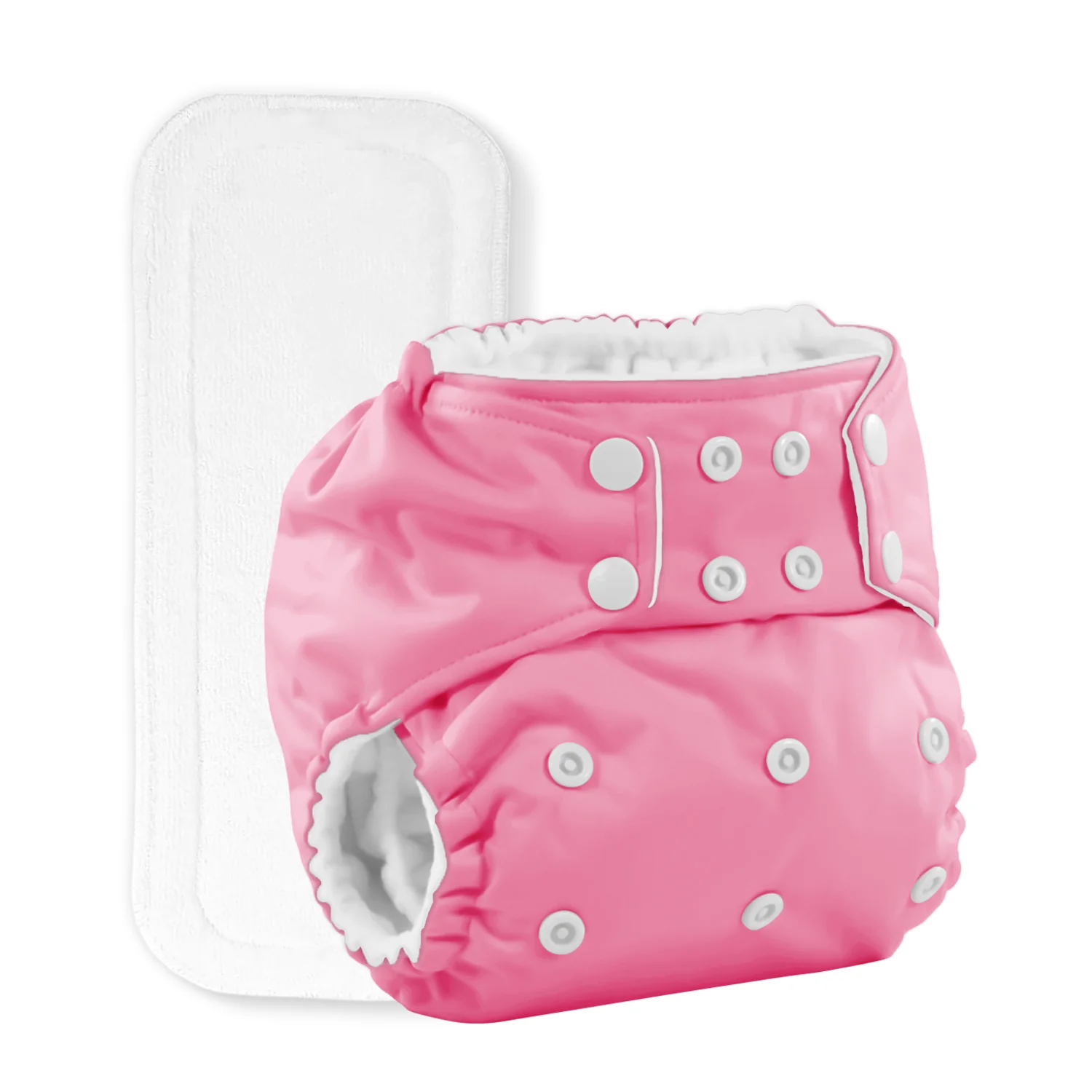 Moms Home Baby Reusable Cotton Pocket Diapers With 3 Inserts,  Adjustable 0-12 Months - Pack of 3 - Image 6