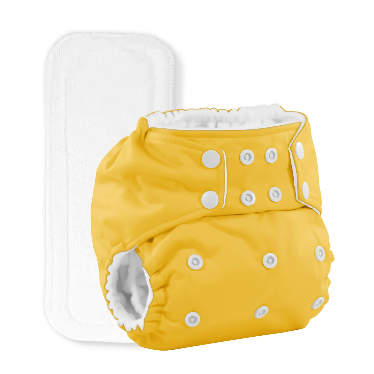 Moms Home Baby Reusable Cotton Pocket Diapers With 3 Inserts,  Adjustable 0-12 Months - Pack of 3 - Image 5