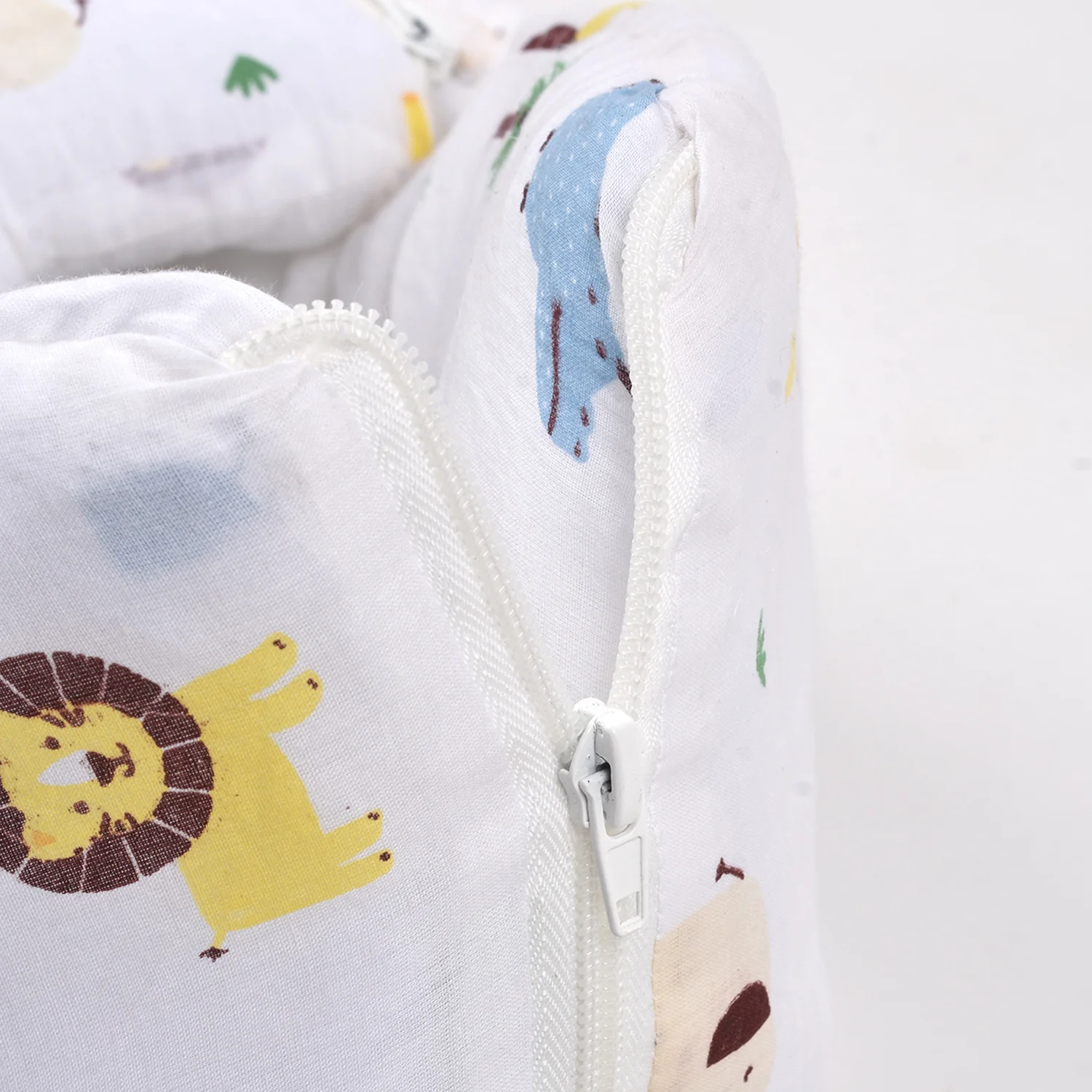 Moms Home Baby Organic Cotton Muslin Sleeping cum Carrying Nest Bag- Jungle Safari 0-3 Months - Image 8