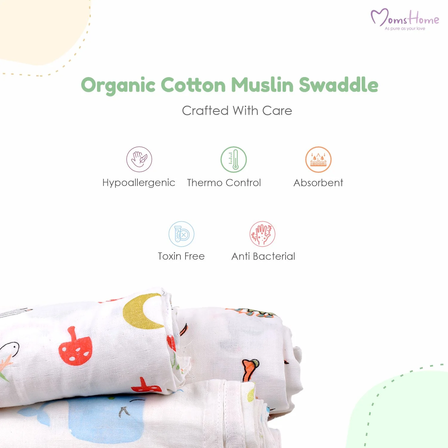 Moms Home Infant Multi-Coloured Printed 9-Piece Baby Apparel Gift Set - Image 5