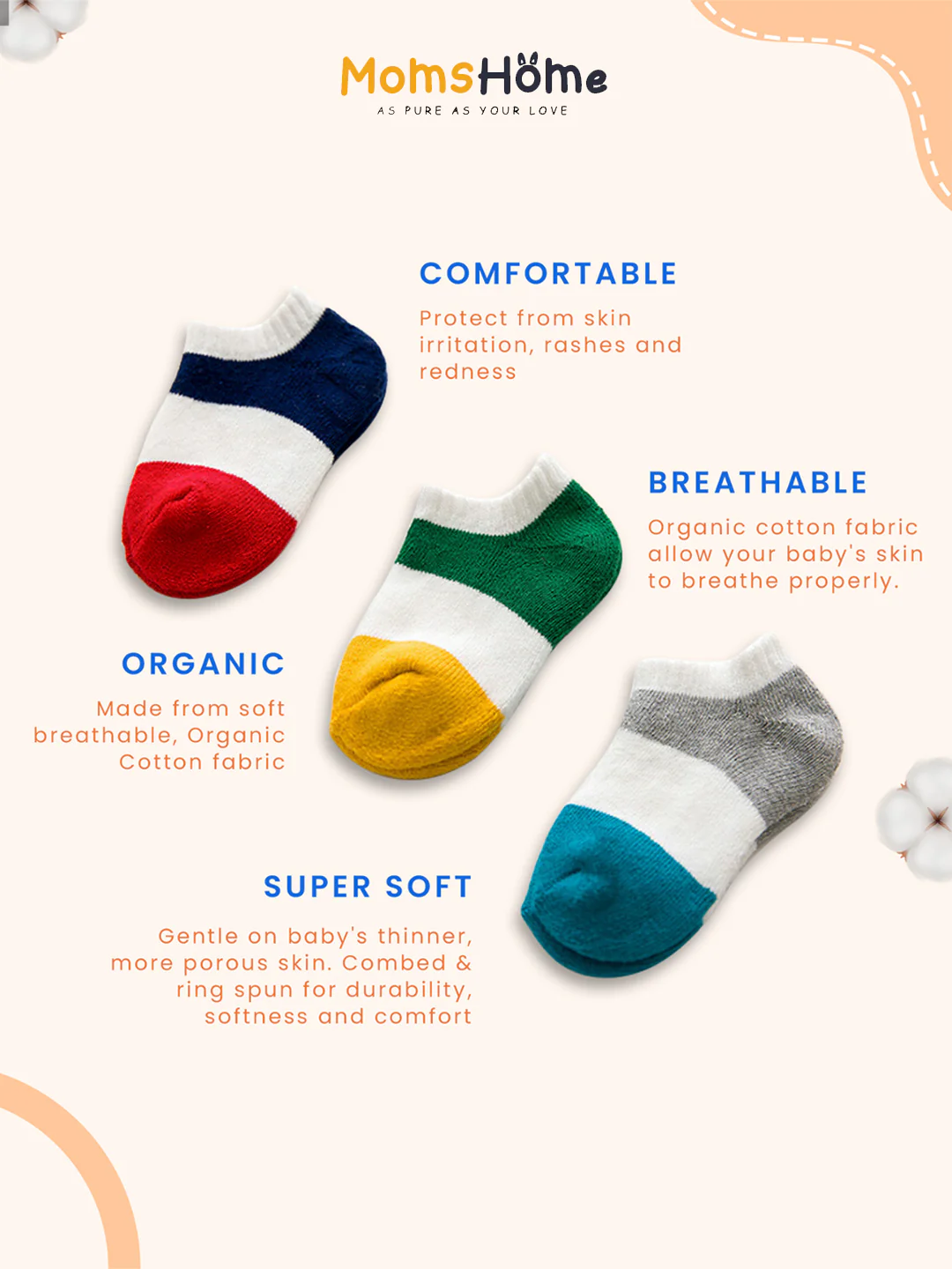 Moms Home Multicoloured 10 Pcs Cotton Gift Set - Image 4