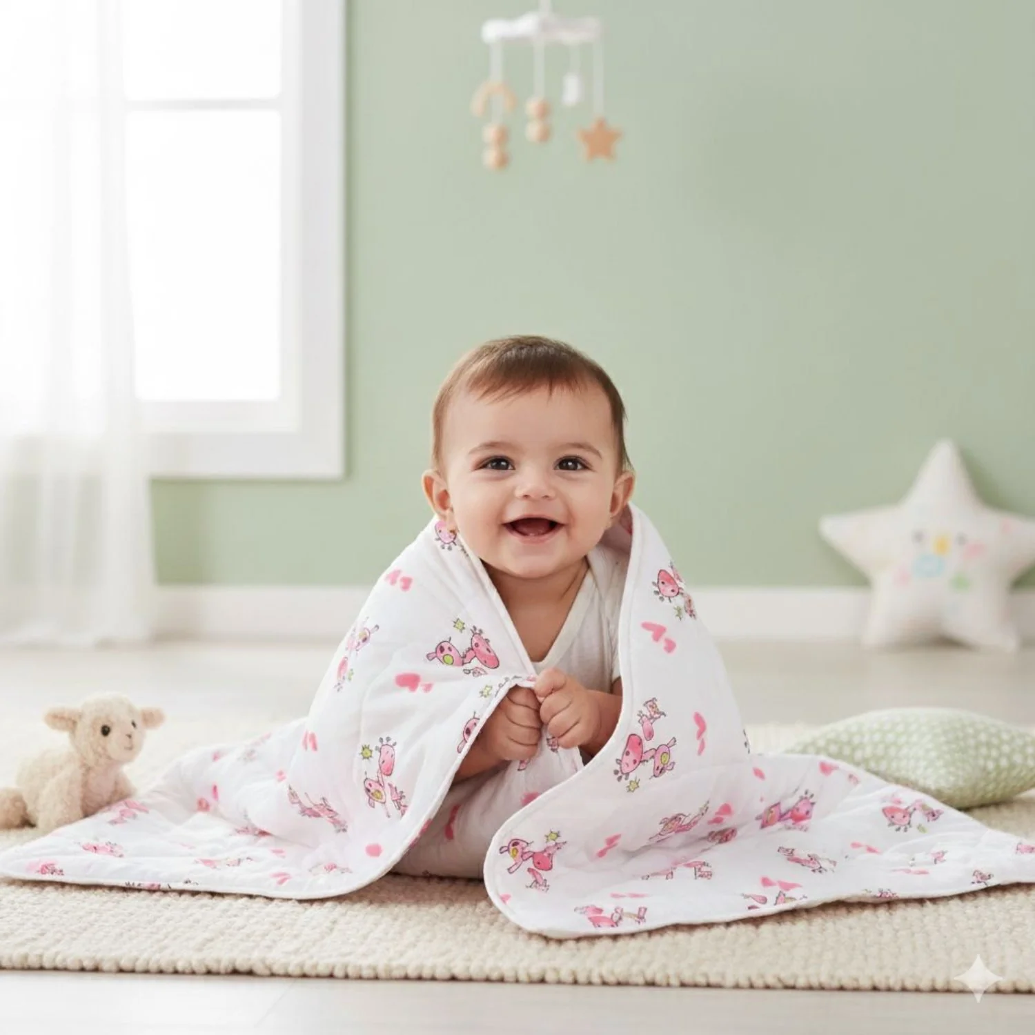 Ac Quilt Blanket cum Bedspread | 0-3 Years | 100X120 cm | Pack of 1 - Image 4