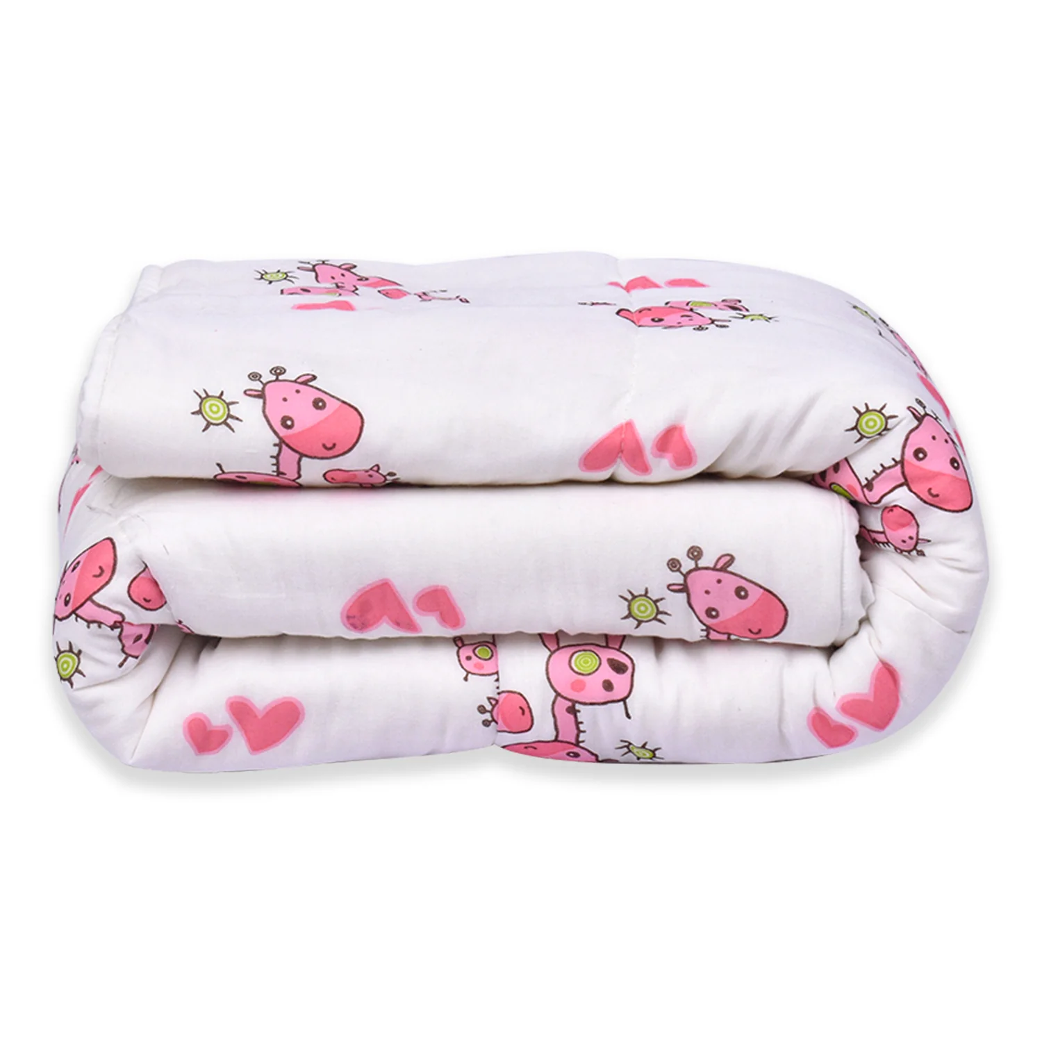 Baby AC Quilt Organic Cotton  - Pink Giraffe - 0-3 Years - 100X120Cms - Image 5