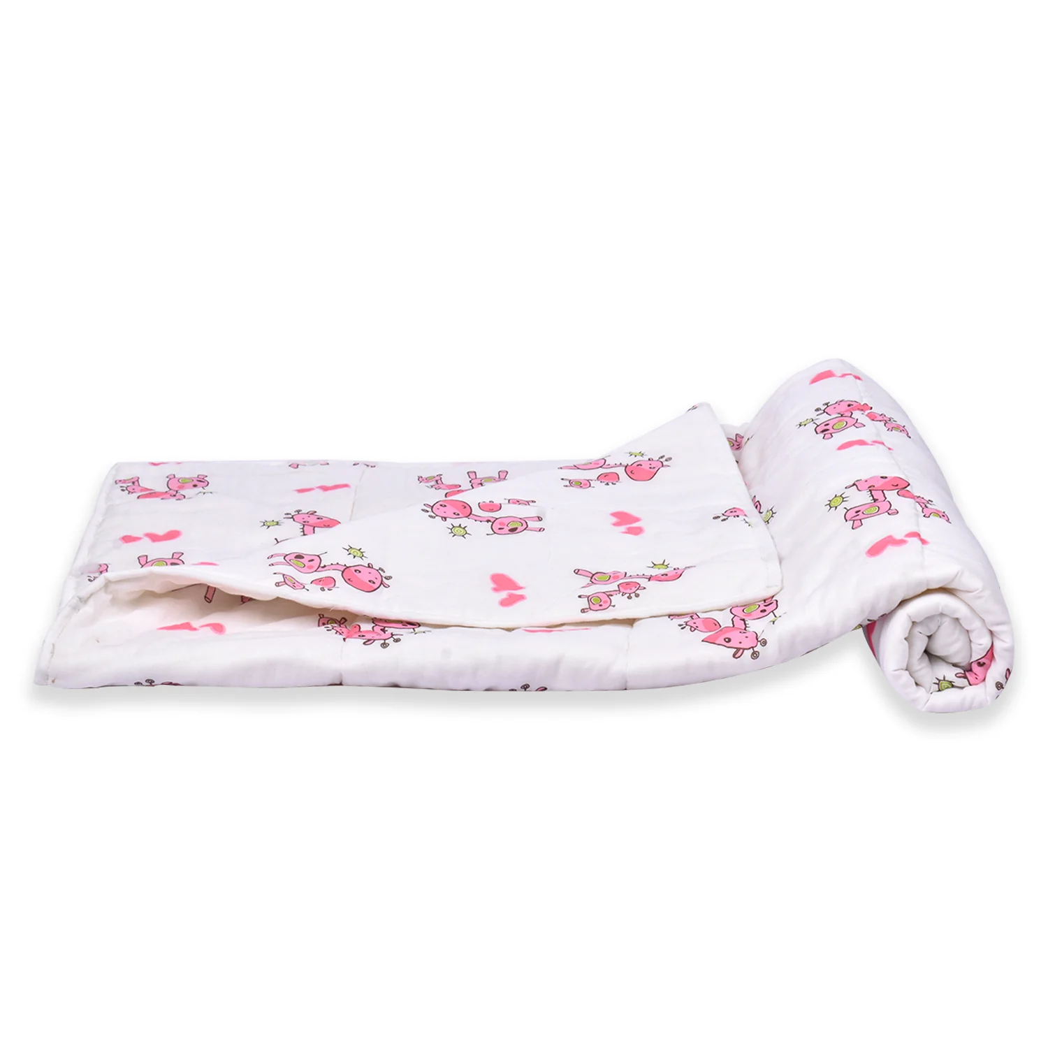 Baby AC Quilt Organic Cotton  - Pink Giraffe - 0-3 Years - 100X120Cms - Image 6
