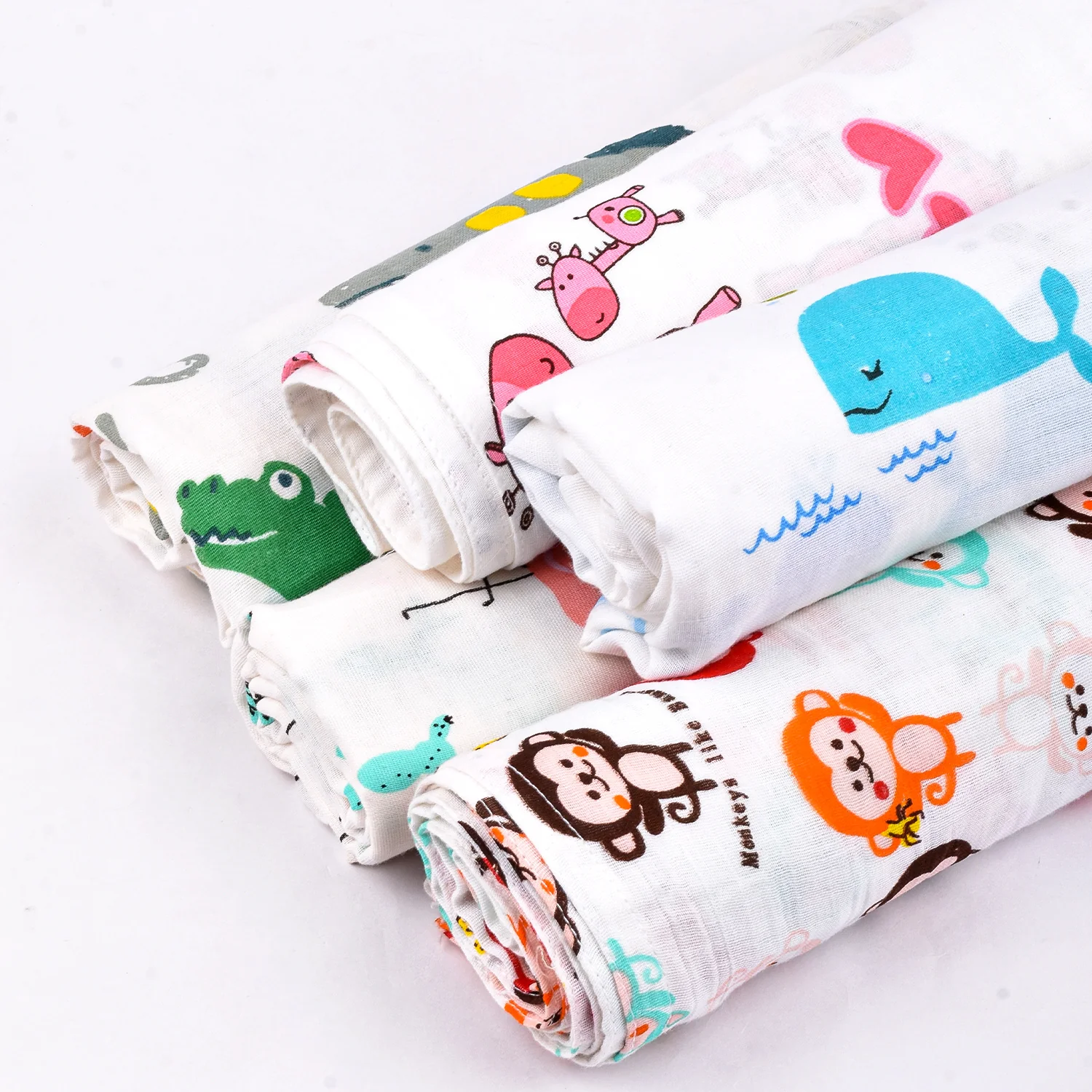 Mom's Home Organic Cotton Baby Muslin Cloth Swaddle | 0-12 Months (Pack of 5) - Image 5