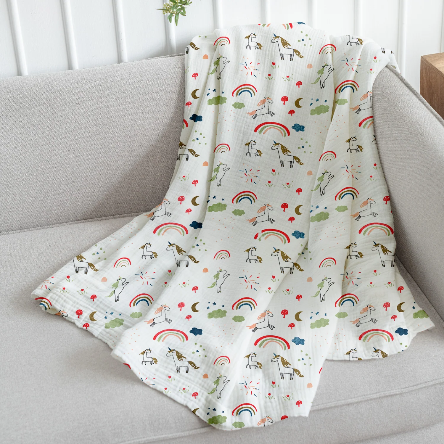 Muslin Swaddle and Napkin Combo | Muslin Gift Combo |  0-12 Months | Pack of 5 - Image 3