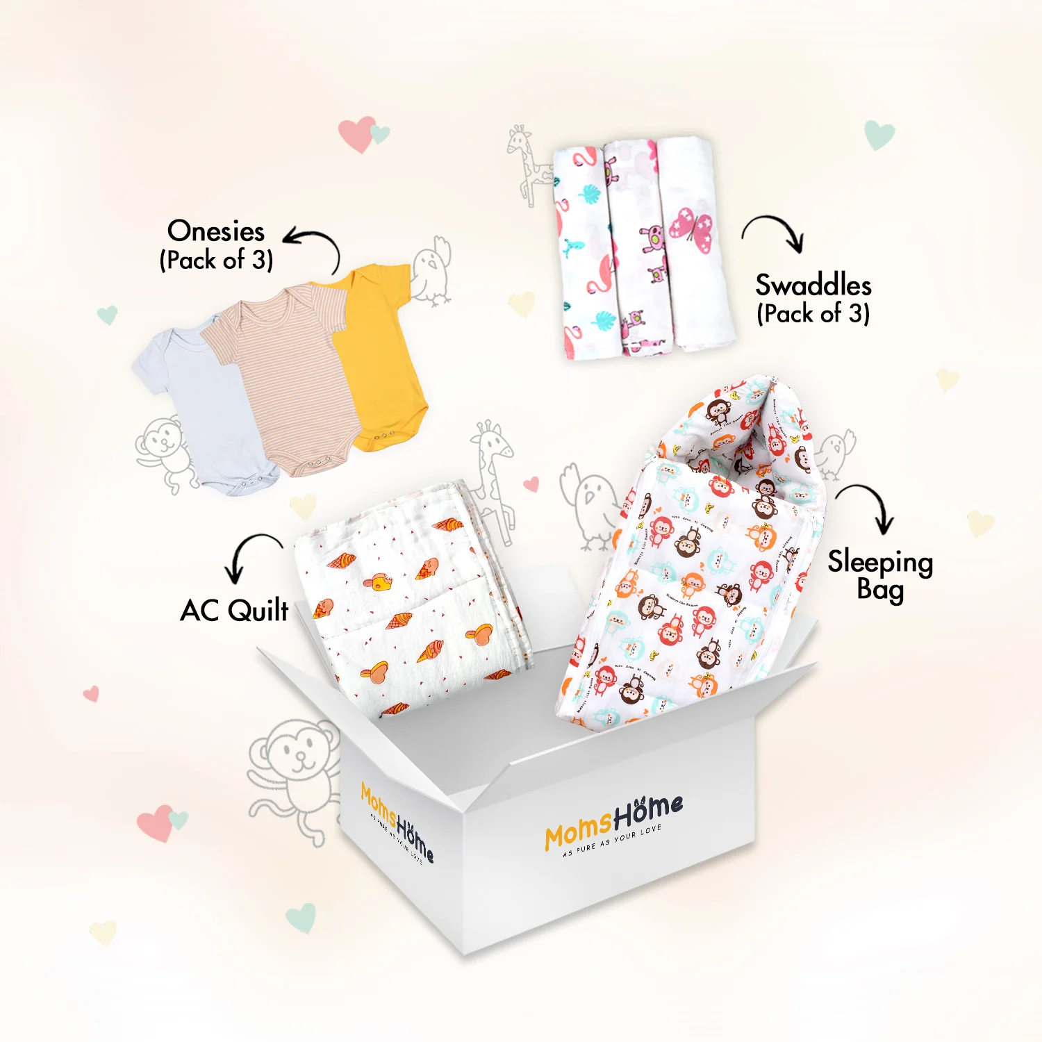 New Born Baby Essentials  Combo Set @ 599 (When you buy 6 or more items) - Image 3