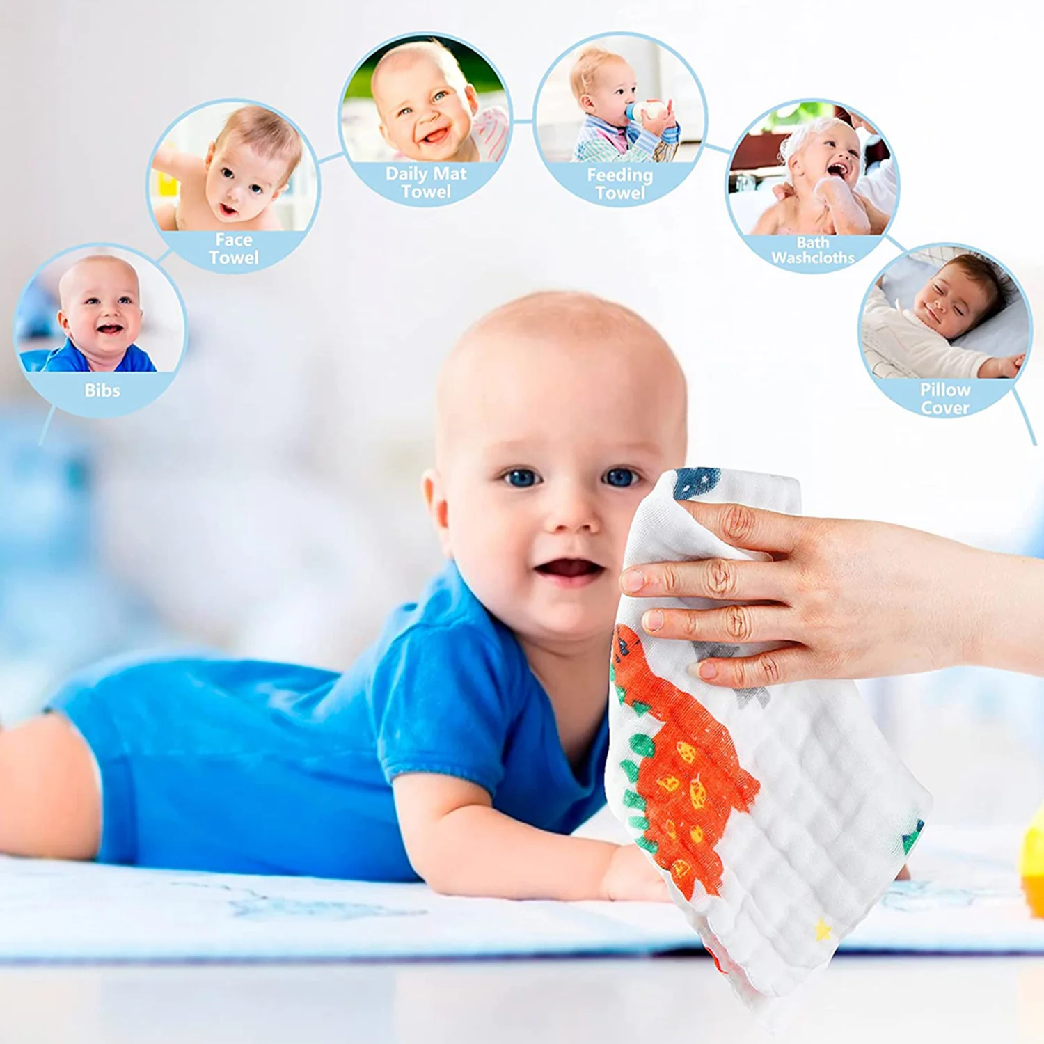 Newborn  Unisex Baby essential Combo - Multicolor  - 7 Items - Image 3