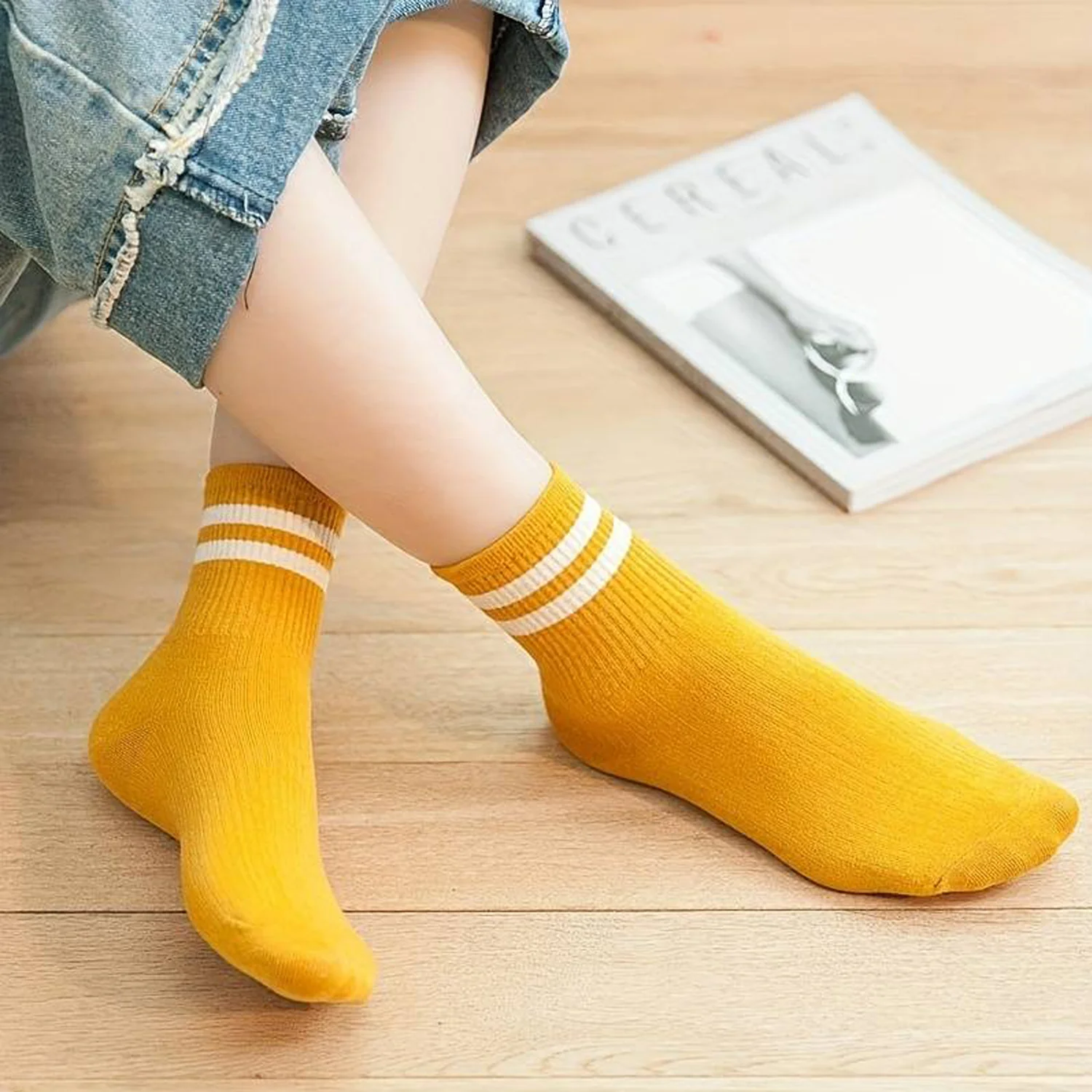 Odour free Organic Cotton Kids Bamboo Ribbed Socks - Pack of 3 - Image 5