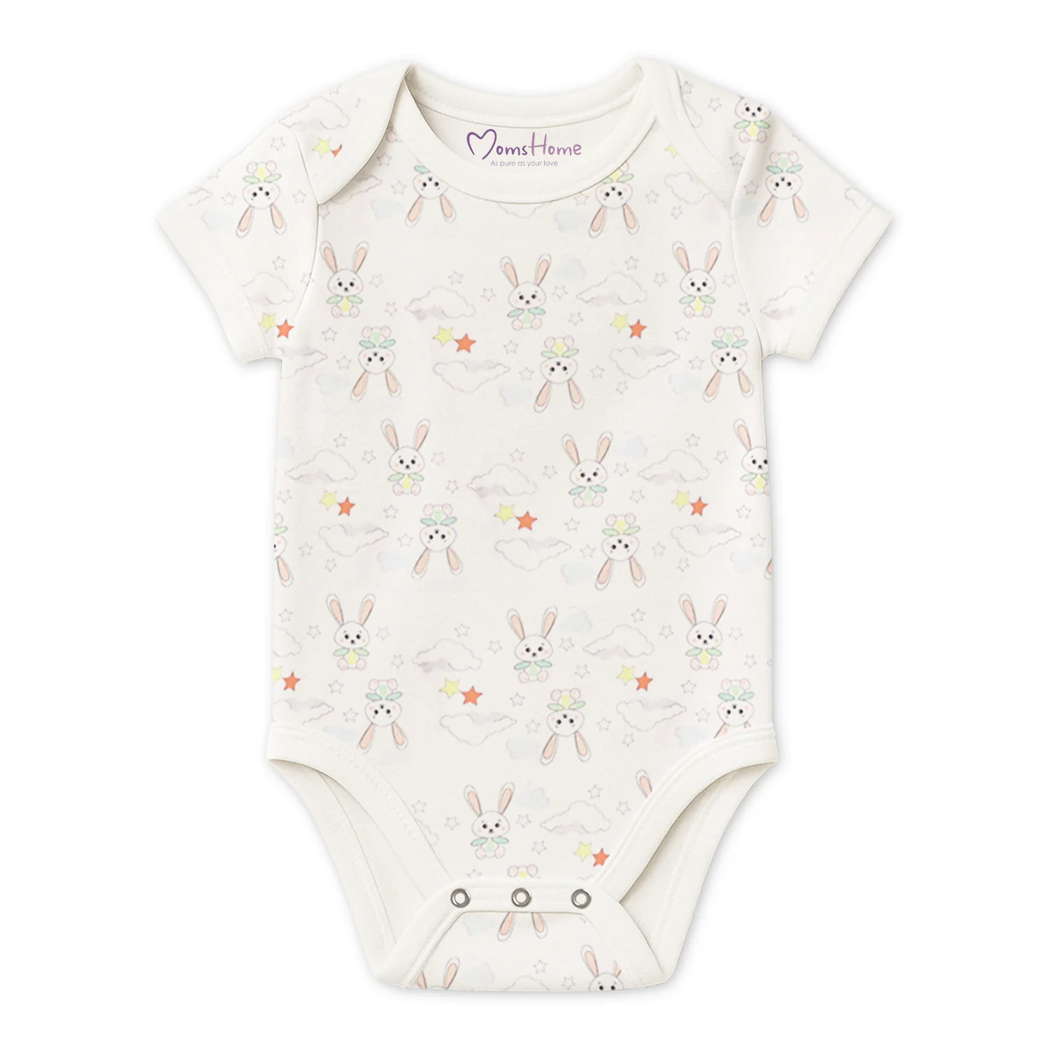 Organic Cotton Baby Full & Half Sleeve Onesie | Unisex Baby Romper Dress | Bunny | Pack of 2 - Image 7