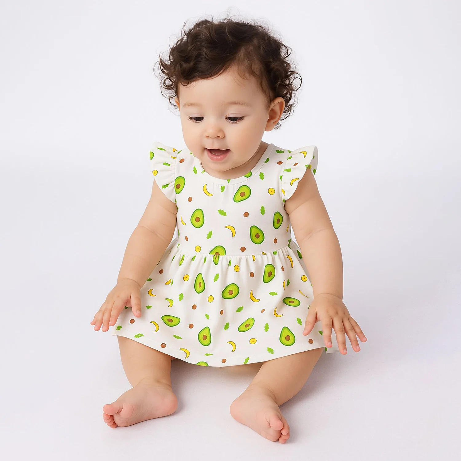 Organic Cotton Baby Girls Frock | Comfortable & Stylish Frock For Infant & Toddler Girls | Pack of 1 - Image 2