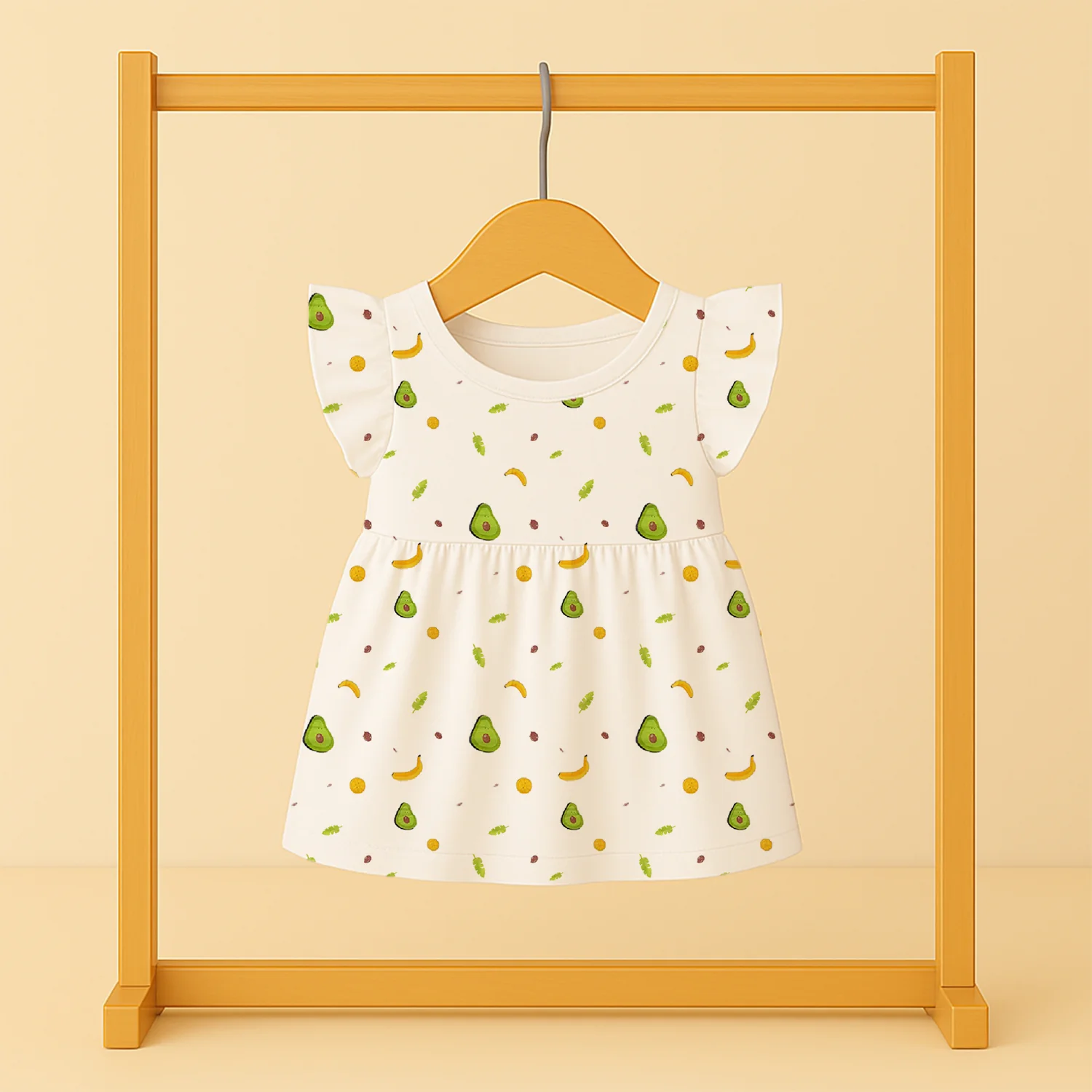 Organic Cotton Baby Girls Frock | Comfortable & Stylish Frock For Infant & Toddler Girls | Pack of 1 - Image 4
