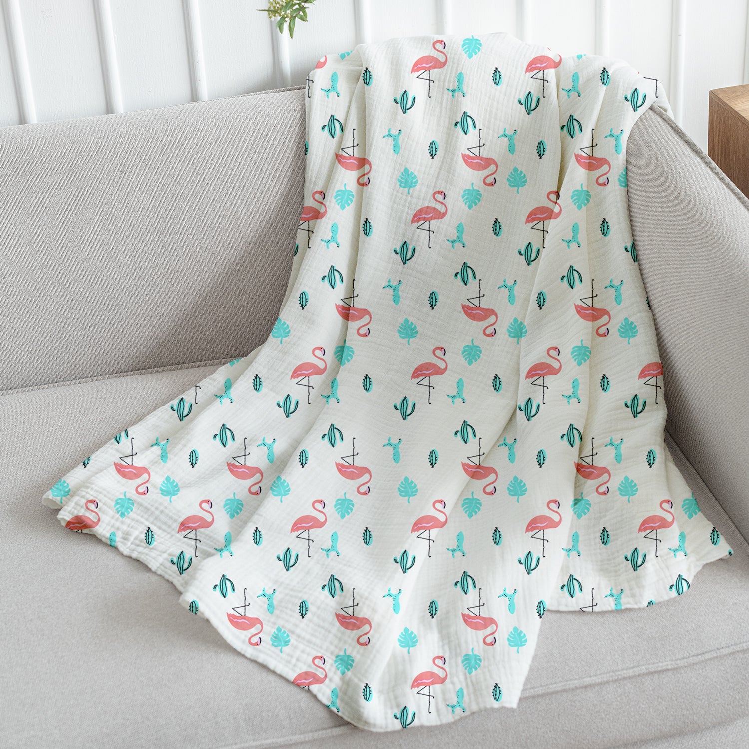 Organic Cotton Baby Muslin Cloth Swaddle | 0-12 Months | 100x100 CM | Pack of 1 - Image 11