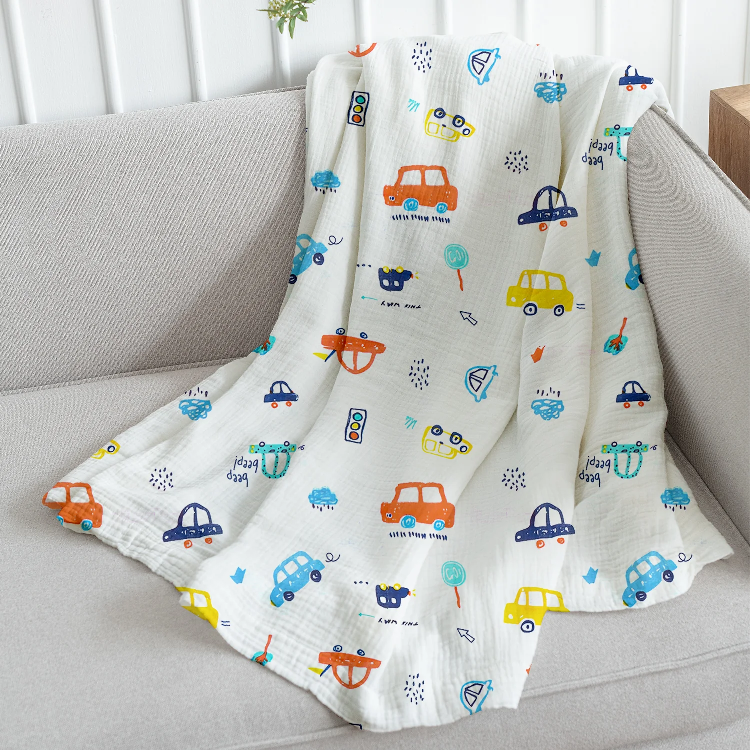 Organic Cotton Baby Muslin Cloth Swaddle | 0-12 Months | 100x100 CM | Pack of 1 - Image 17
