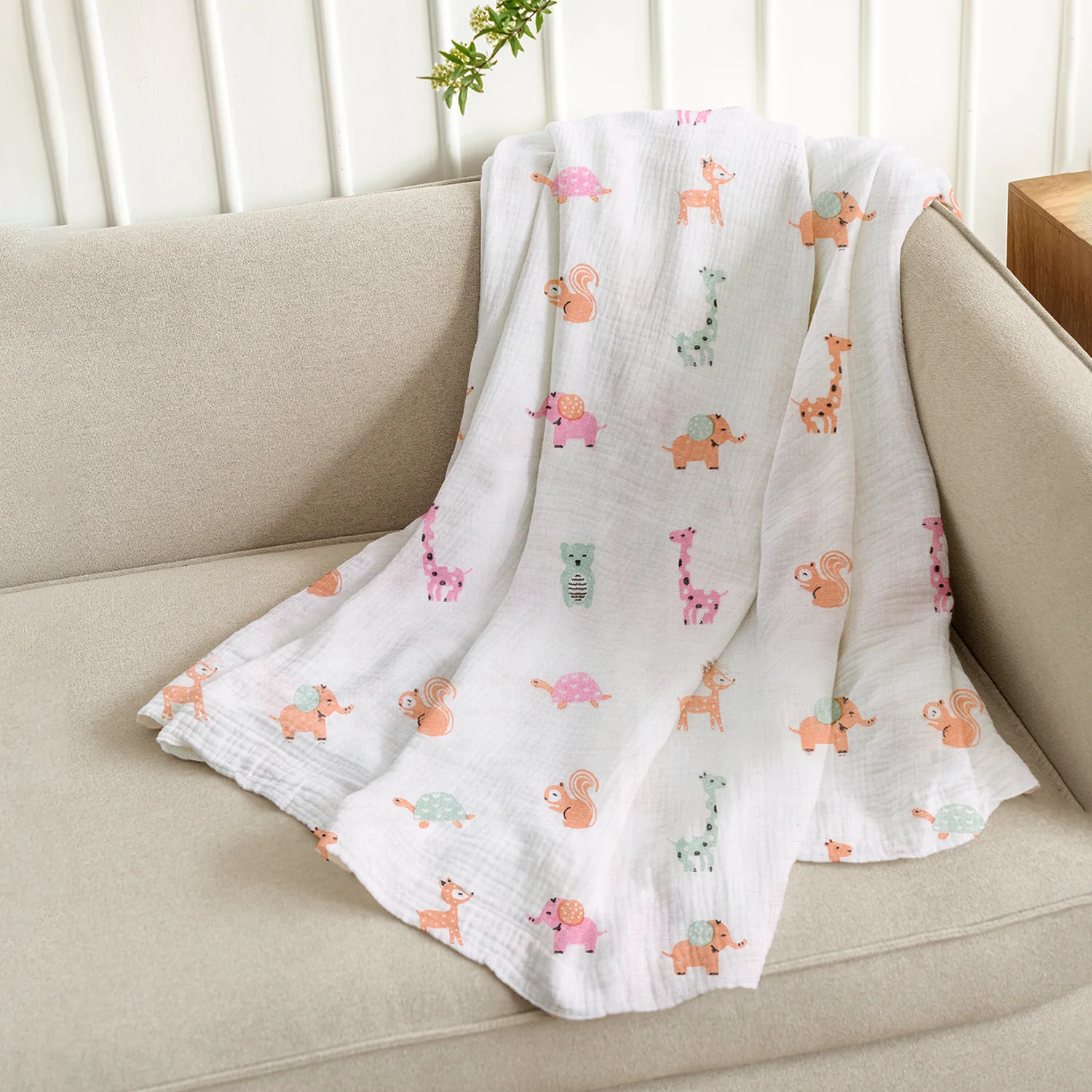 Organic Cotton Baby Muslin Cloth Swaddle | 0-12 Months | 100x100 CM | Pack of 1 - Image 3