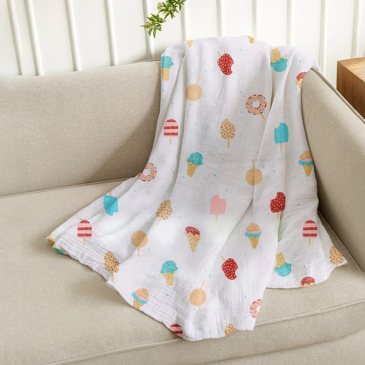 Organic Cotton Baby Muslin Cloth Swaddle | 0-12 Months | 100x100 CM | Pack of 1 - Image 6