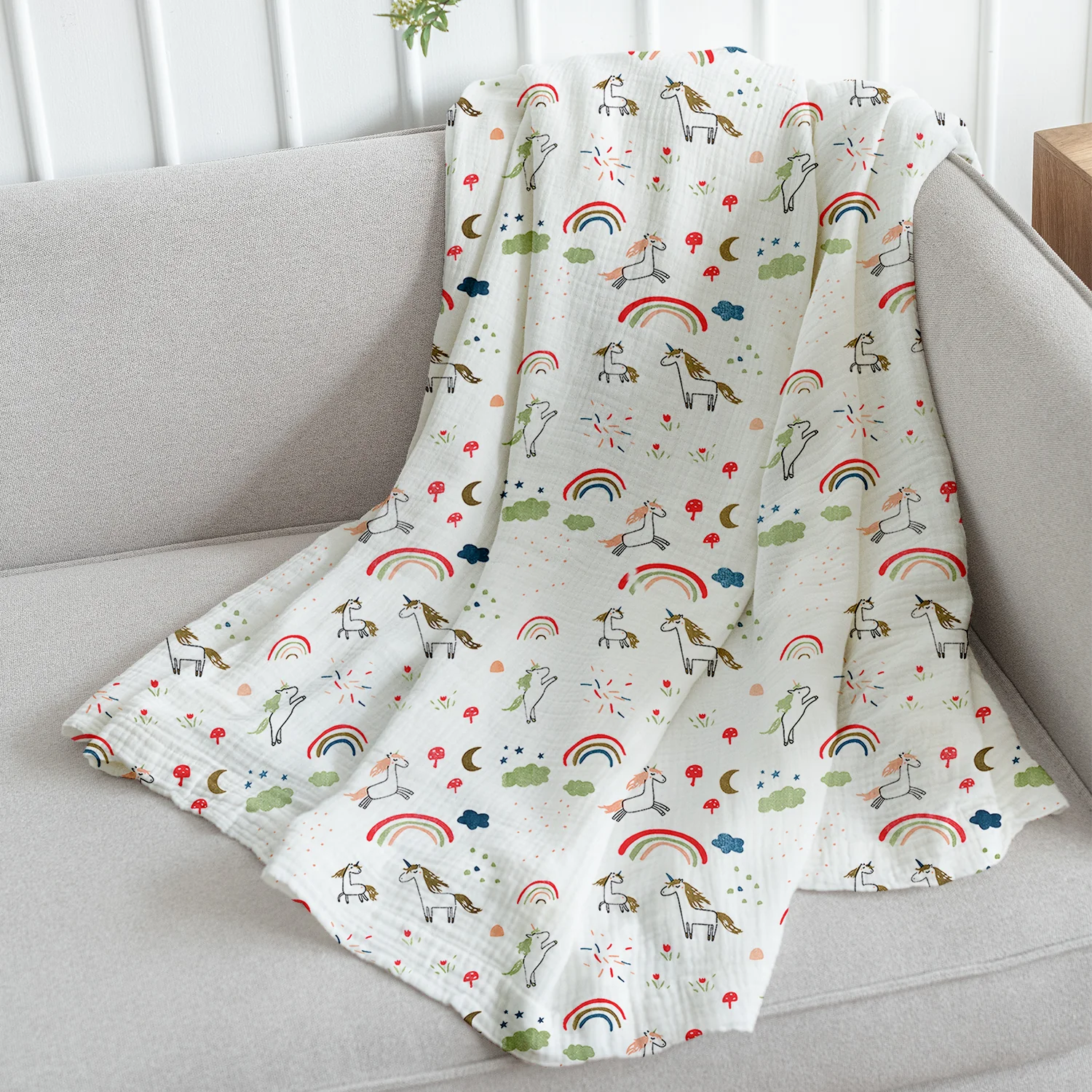 Organic Cotton Baby Muslin Cloth Swaddle | 0-12 Months | 100x100 CM | Pack of 1 - Image 7