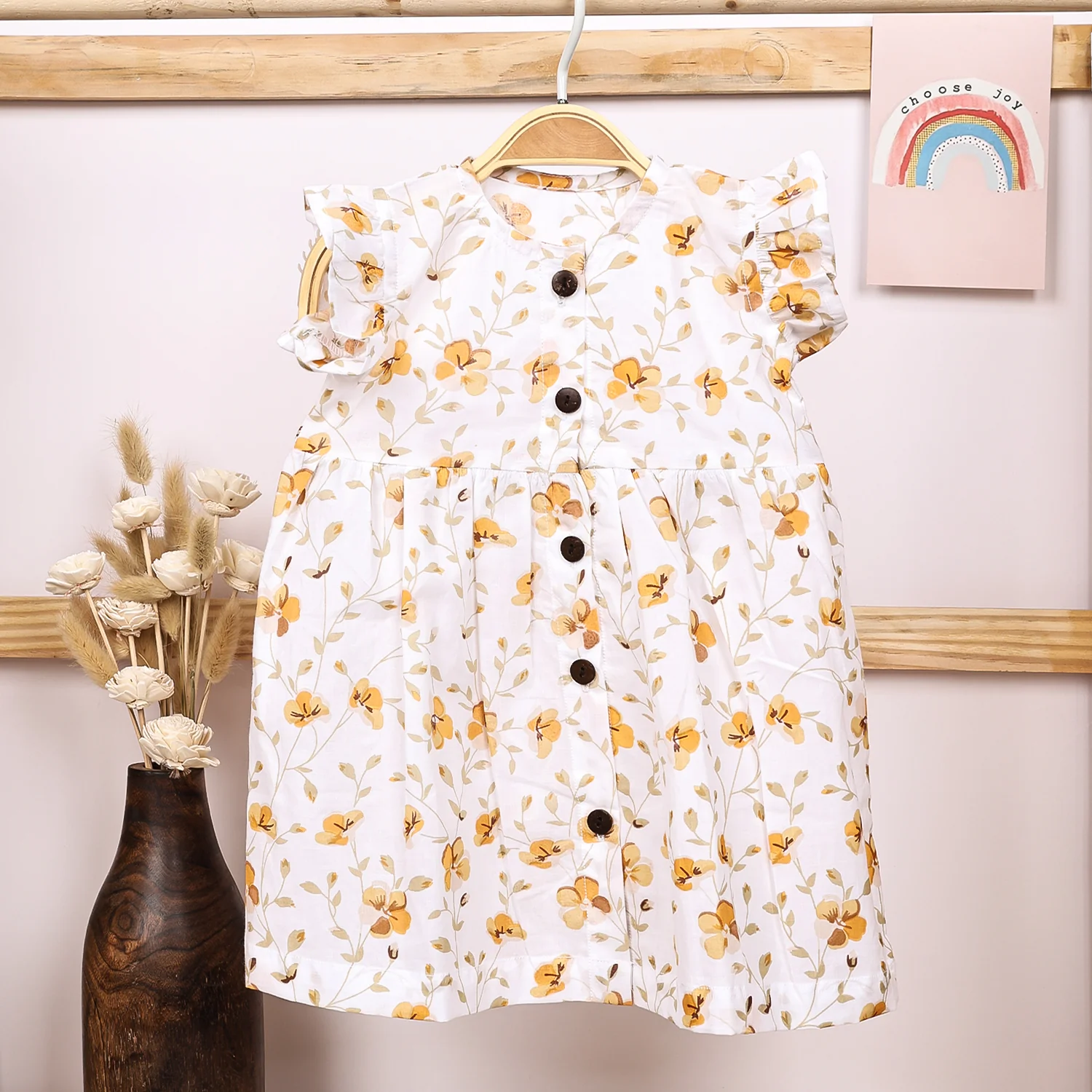 Organic Cotton Frock For Baby Girls | Toddler Baby Clothing | Pack of 1 - Image 6