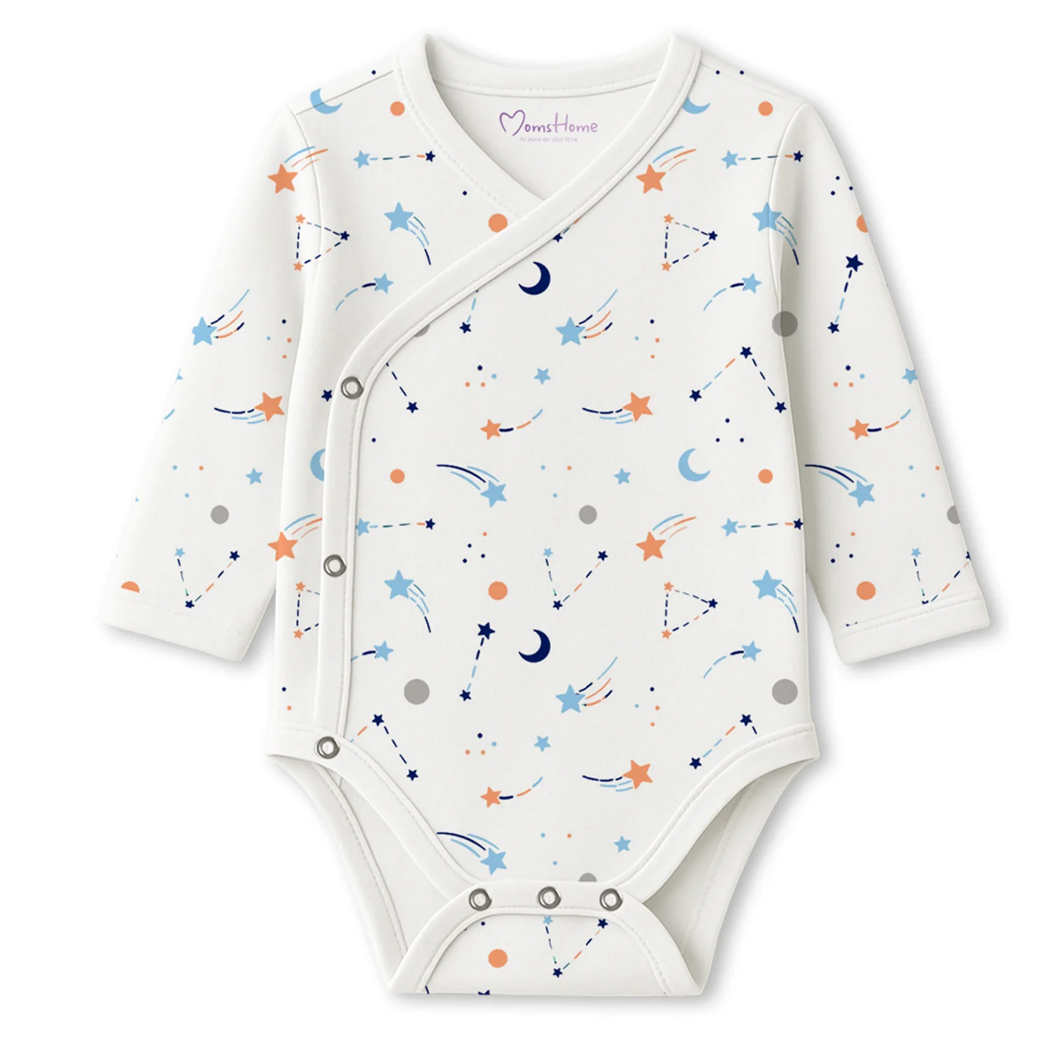 Organic Cotton Front Open Kimono Onesie For New Born Baby | 0-6 Months | Pack of 1 - Image 11