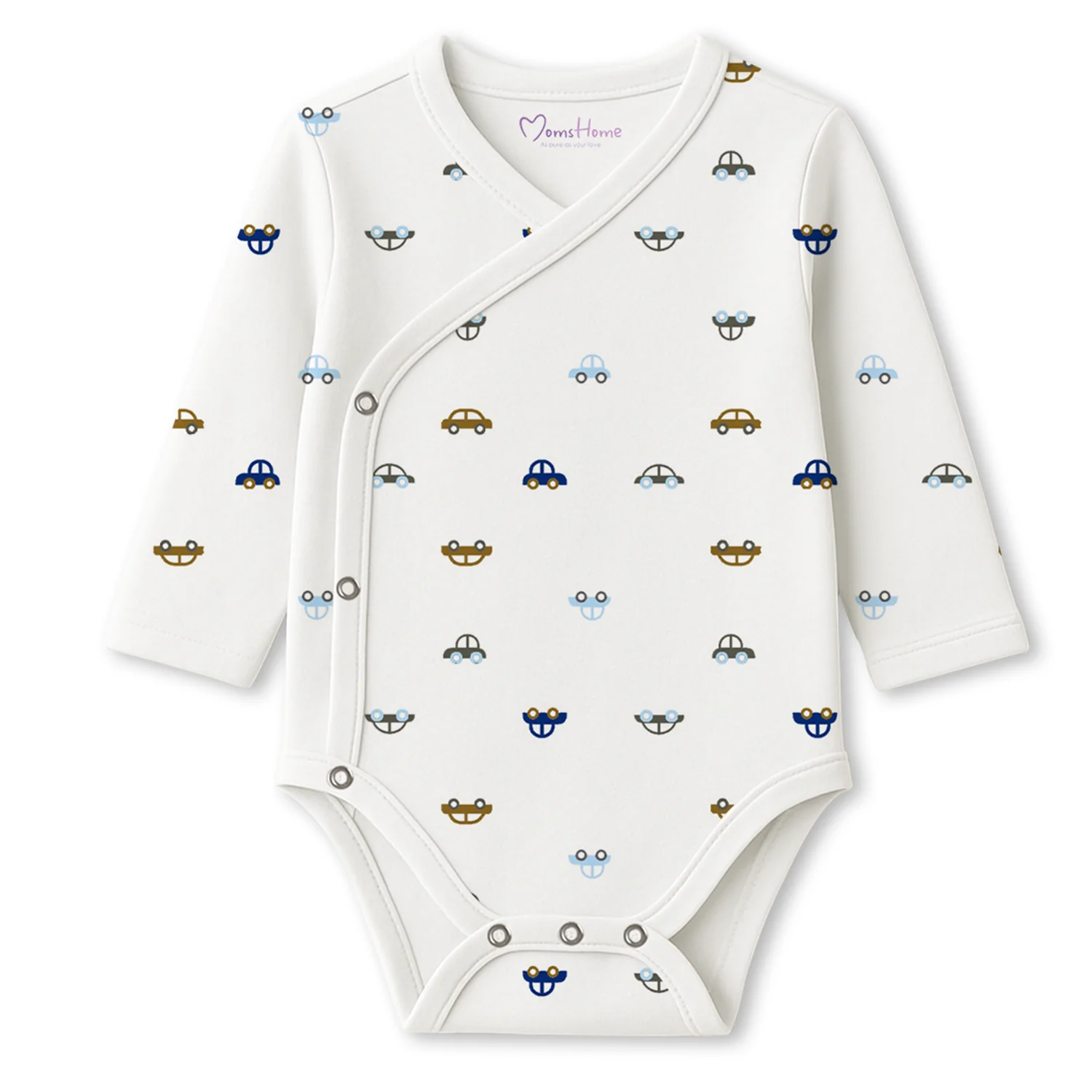 Organic Cotton Front Open Kimono Onesie For New Born Baby | 0-6 Months | Pack of 1 - Image 8
