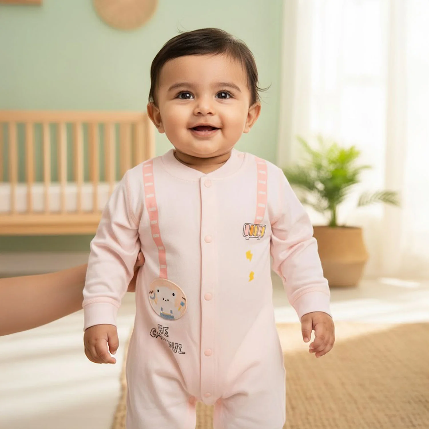 Organic Cotton Full Body Romper For Baby | 6-18 Months | Pack of 1 - Image 2