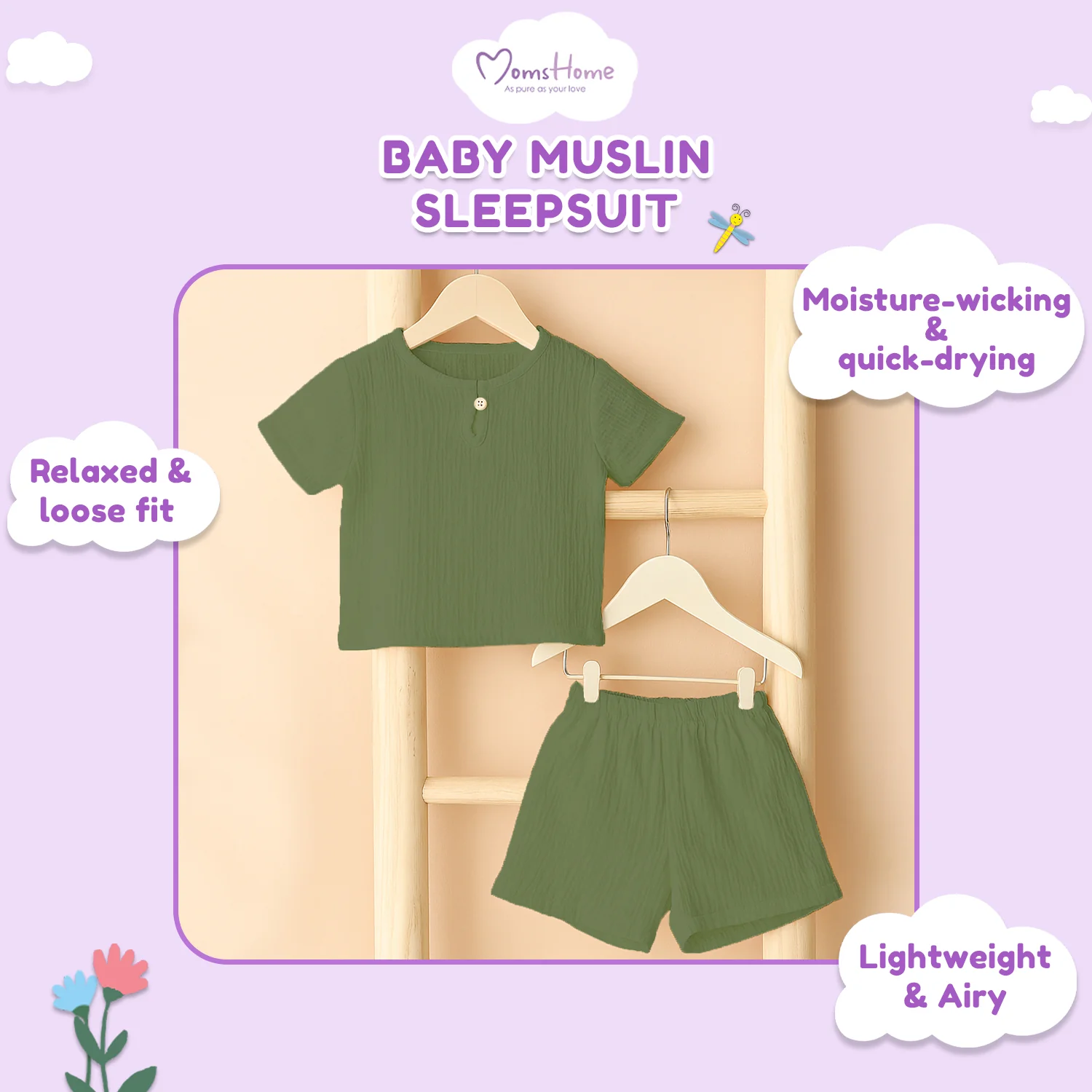 Organic Cotton Kids Co-Ord Set | T- Shirt & Short | Pack of 2 - Image 5