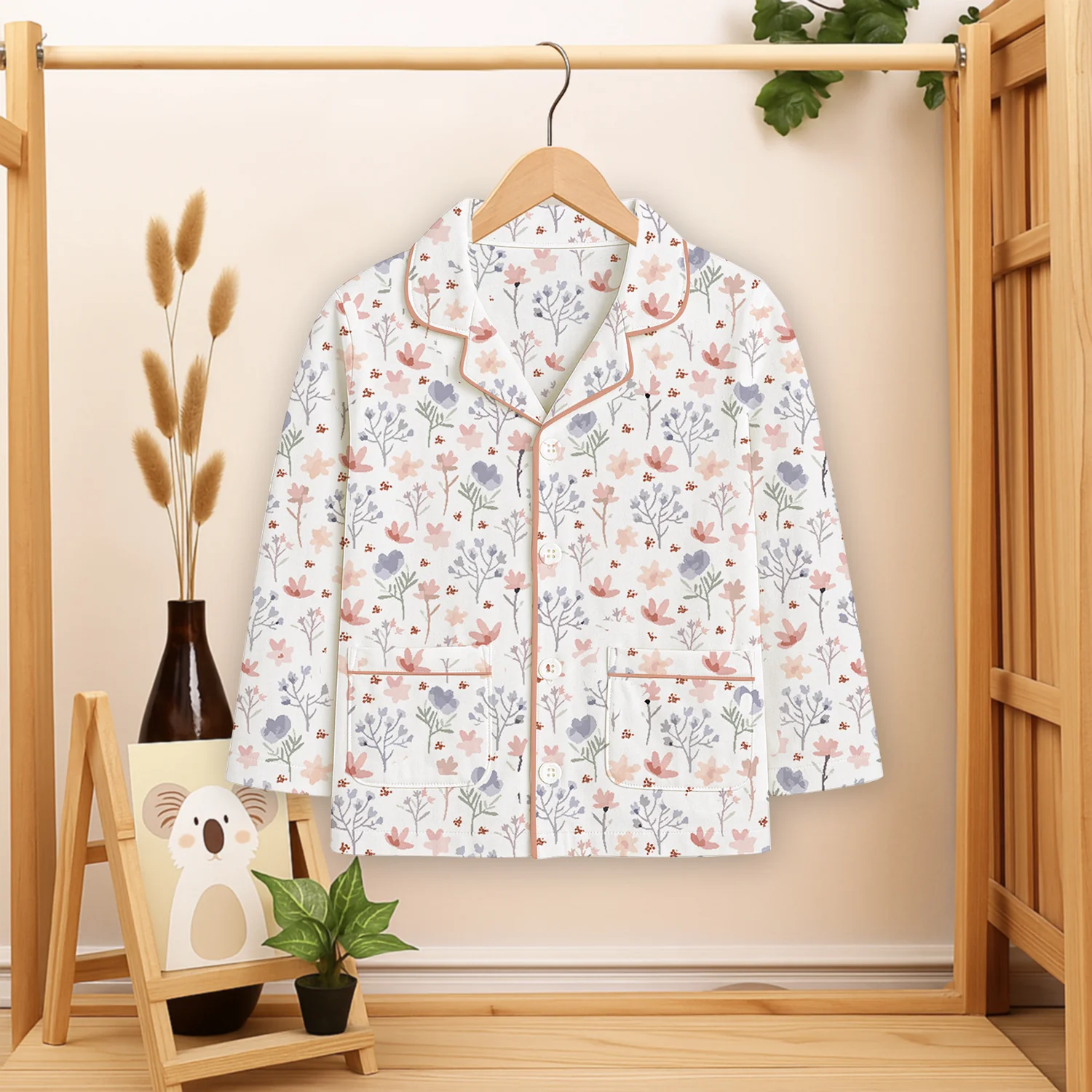 Organic Cotton Kids Night Suit | Full Sleeves Sleepwear | Blossom - Image 6