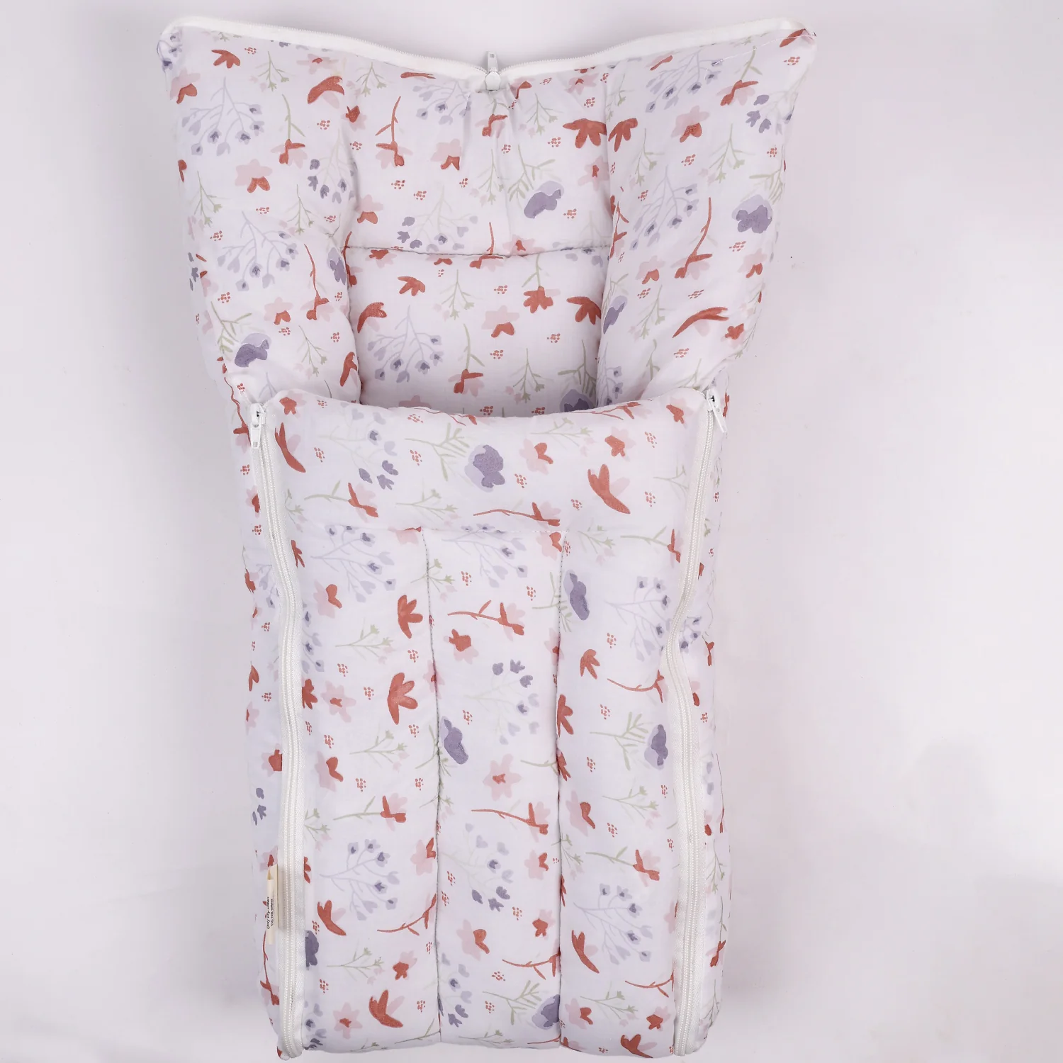 Organic Cotton Muslin Baby Sleeping Cum Carrying Nest Bag |  0-3 Months | Blossom - Image 3