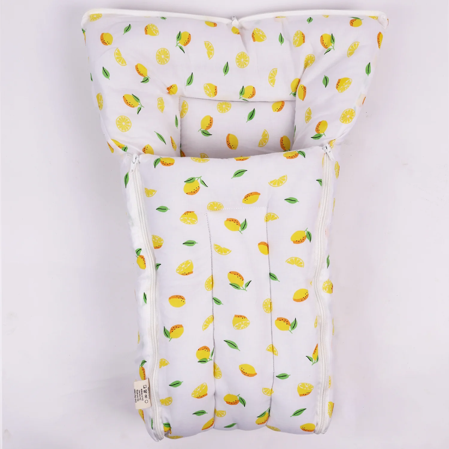 Organic Cotton Muslin Baby Sleeping Cum Carrying Nest Bag |  0-3 Months | Lemon - Image 3