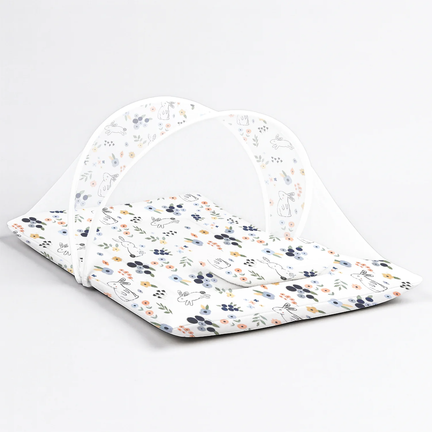 Organic Cotton Muslin Foldable Mosquito Net Bedding | Pack of 1 - Image 10