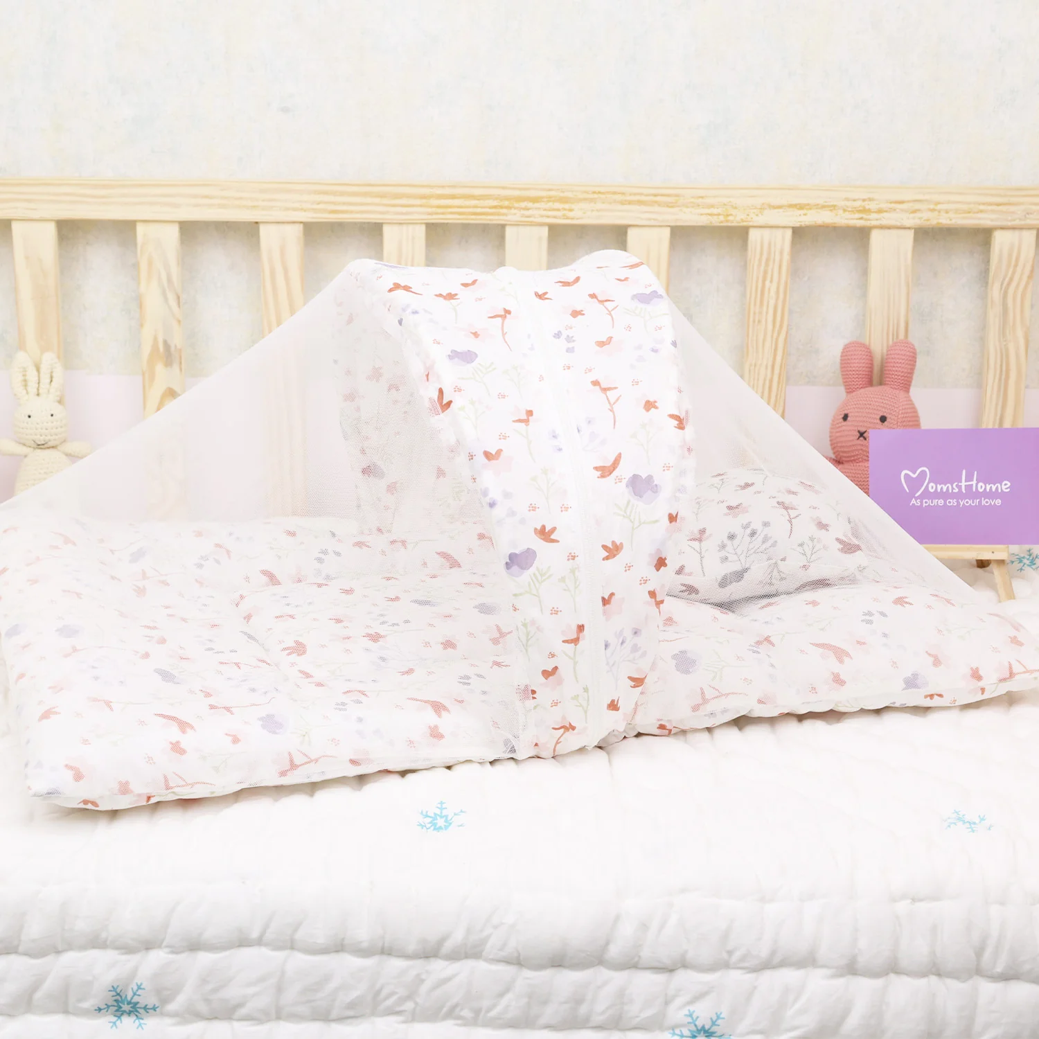 Organic Cotton Muslin Foldable Mosquito Net Bedding | Pack of 1 - Image 5