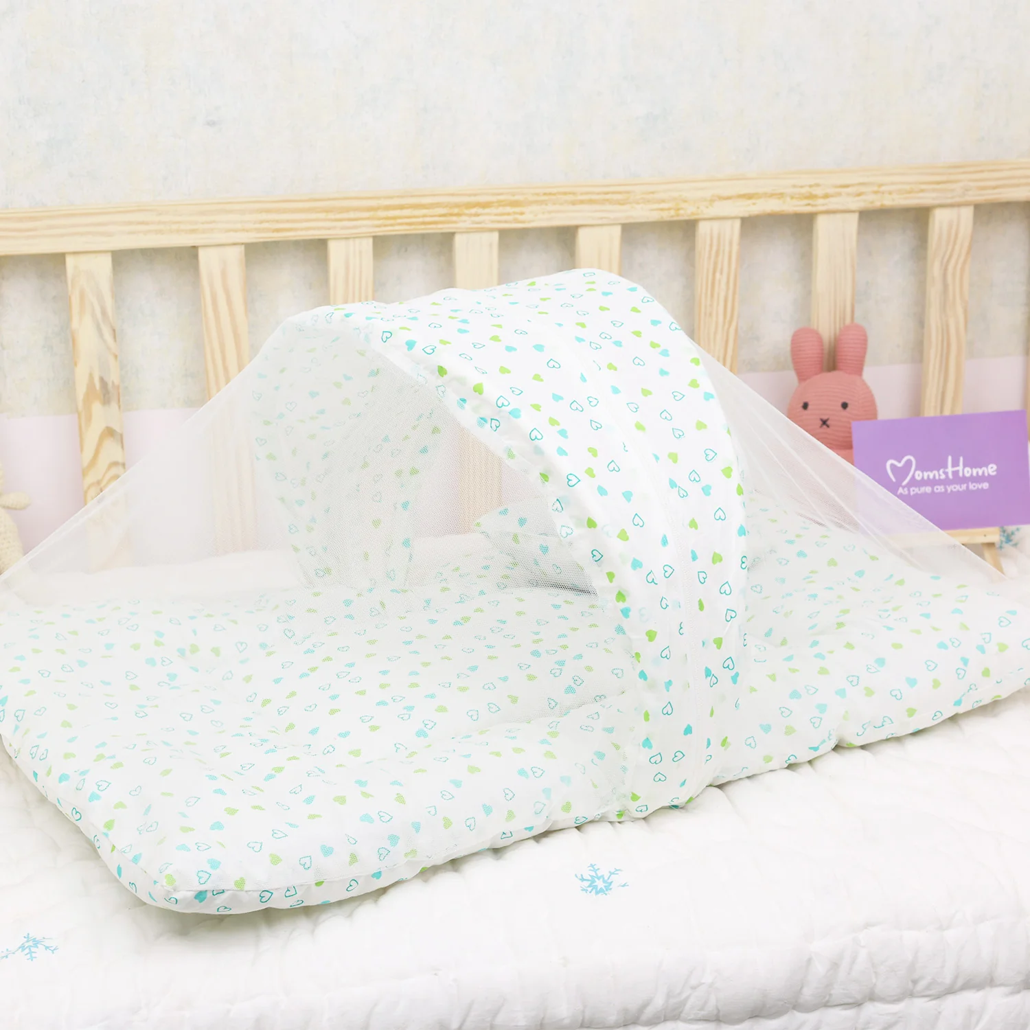 Organic Cotton Muslin Foldable Mosquito Net Bedding | Pack of 1 - Image 7