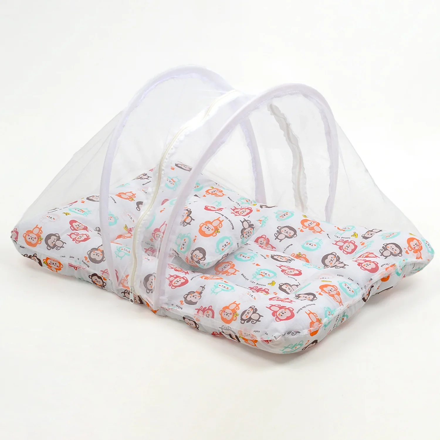Organic Cotton Muslin Foldable Mosquito Net Bedding | Pack of 1 - Image 9