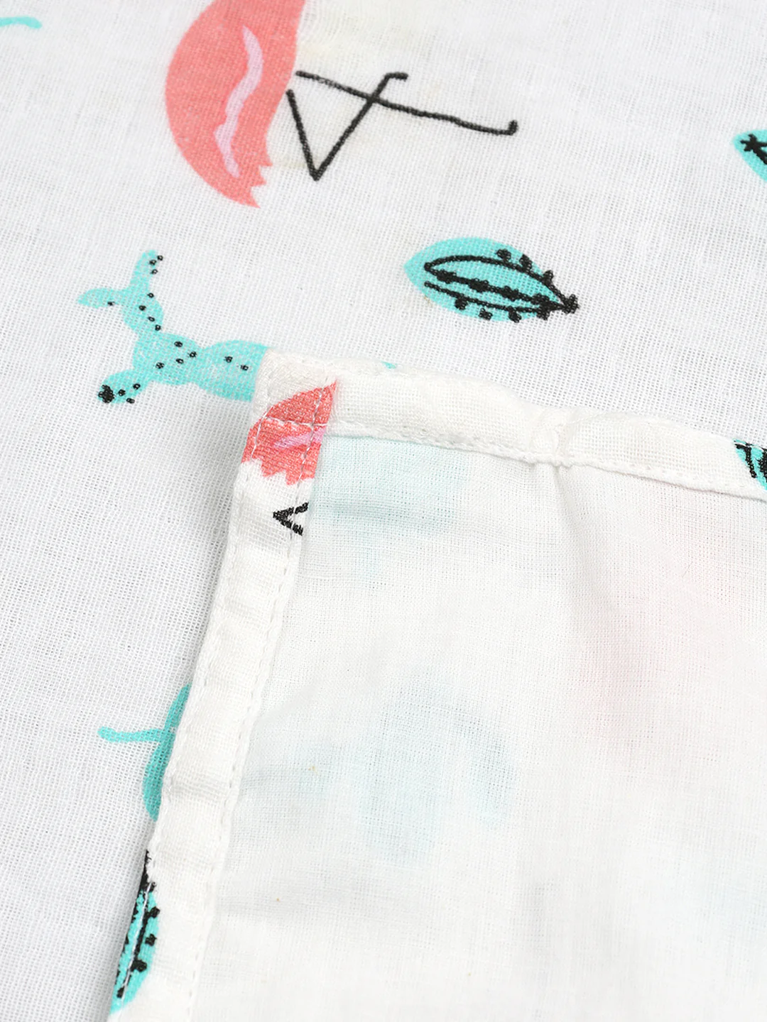 Organic Cotton Muslin Nursing Cover For Breastfeeding Feeding Apron - Flamingo - Image 8