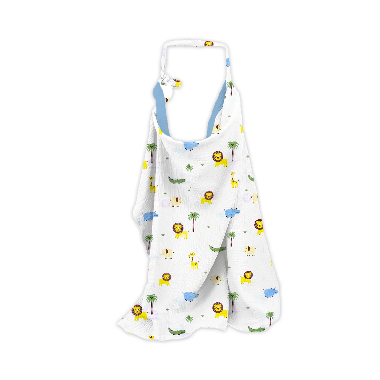 Organic Cotton Muslin Nursing Cover For Breastfeeding Feeding Apron - Lion |100x70 Cm |Pack of 1 | - Image 4