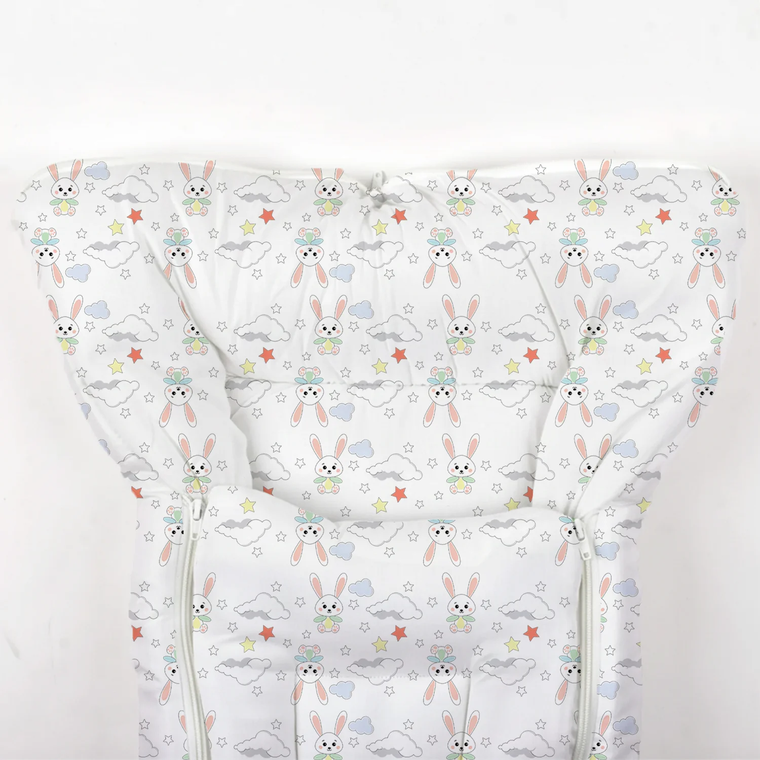 Organic Cotton Muslin Sleeping cum Carrying Nest Bag | 0-3 Months | Bunny | Pack of 1 - Image 3