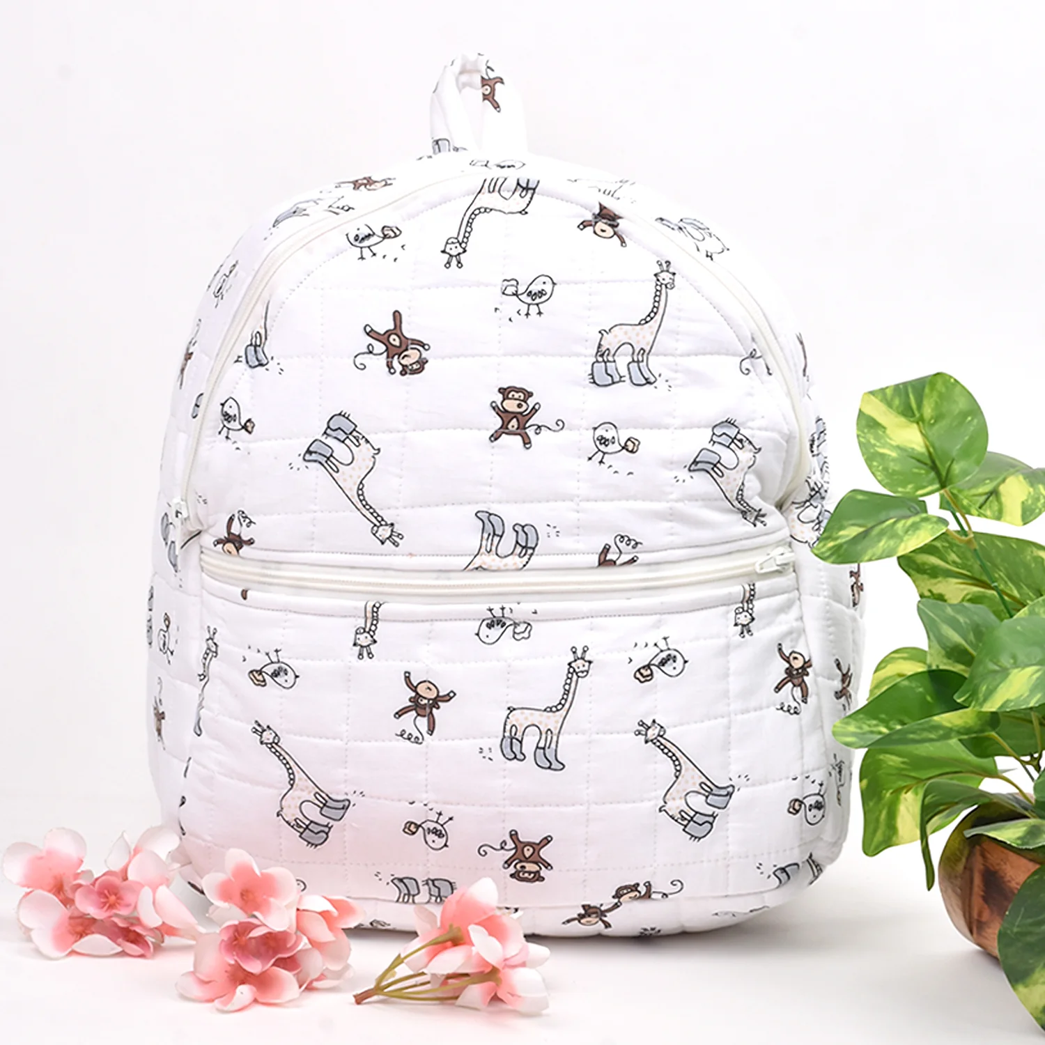Organic Cotton Muslin Travel Bag For Baby | Multipurpose Diaper & Carry Bags for Mothers | Pack of 1 - Image 3