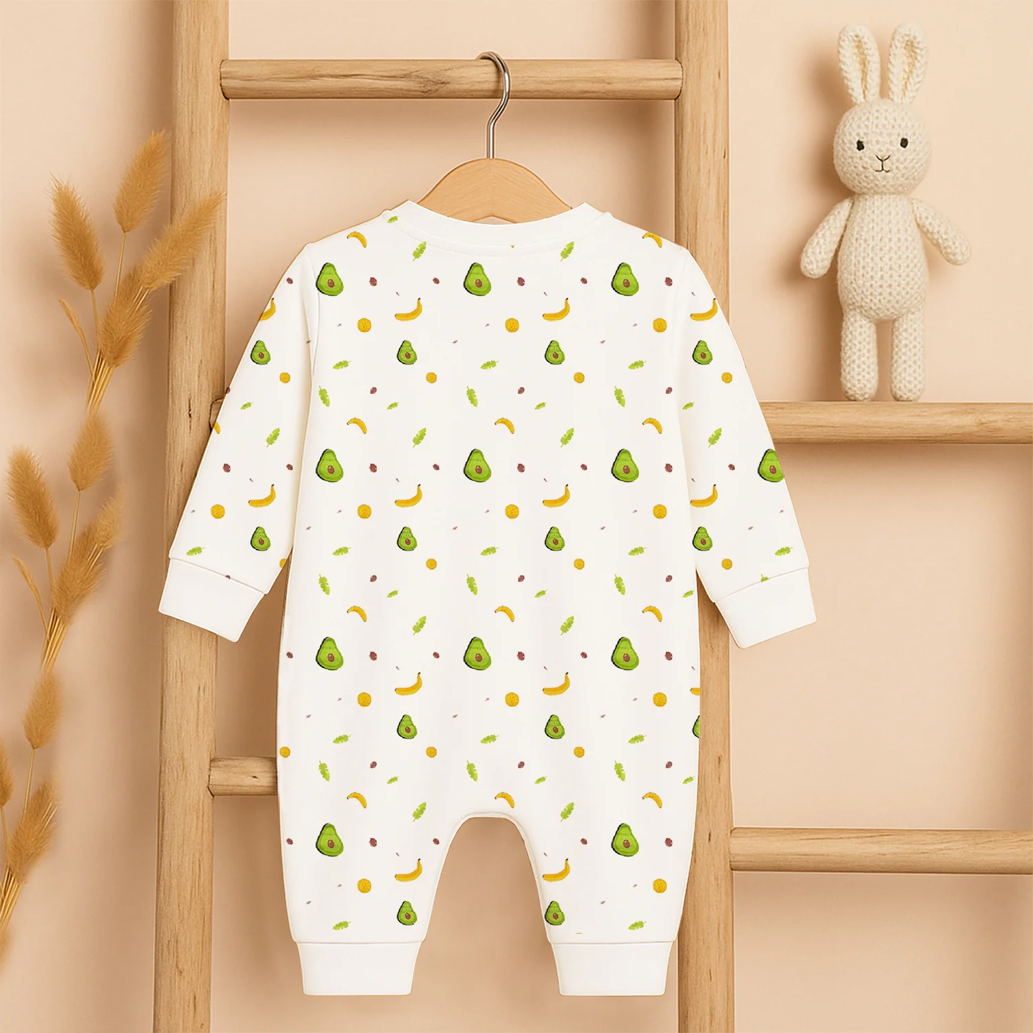 Organic Cotton New Born Baby Full Body Romper | New Born Baby Clothing | Avocado | 0-12 Months | Pack of 1 - Image 3