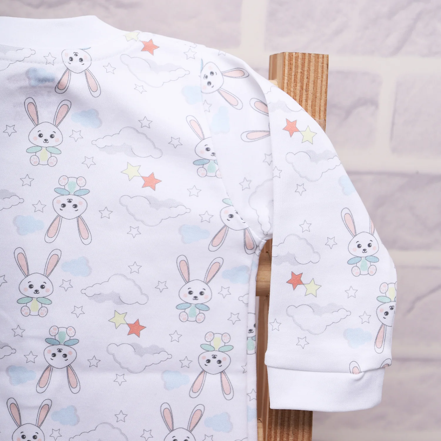 Organic Cotton New Born Baby Full Body Romper | New Born Baby Clothing | Bunny | 3-12 Months | Pack of 1 - Image 6