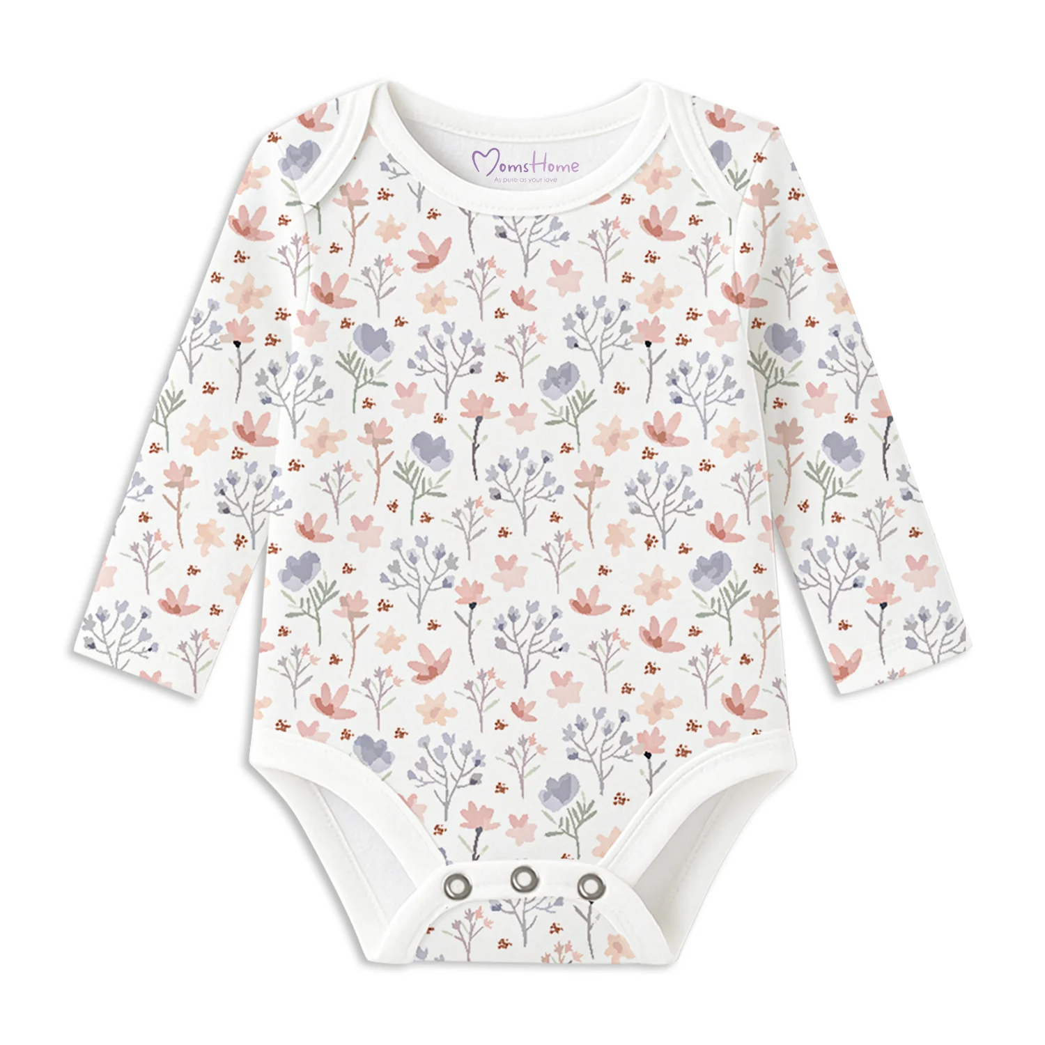 Organic Cotton New Born Baby Full Sleeve Onesie | Newborn Onesie | New Born Baby Dress | 0-12 Months | Pack of 1 - Image 2