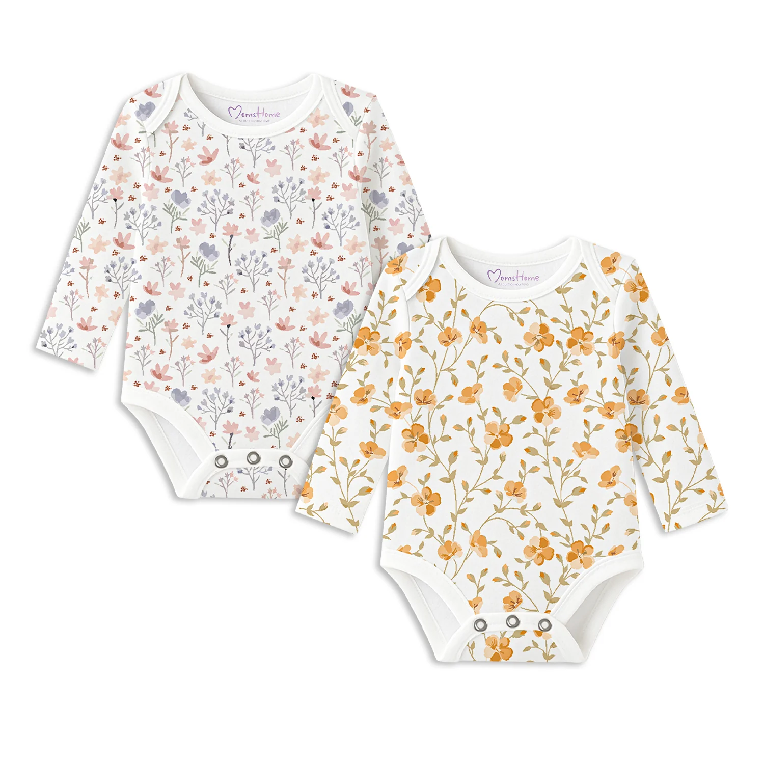 Organic Cotton New Born Baby Full Sleeve Onesie | Newborn Onesie | New Born Baby Dress | 0-12 Months | Pack of 1 - Image 3