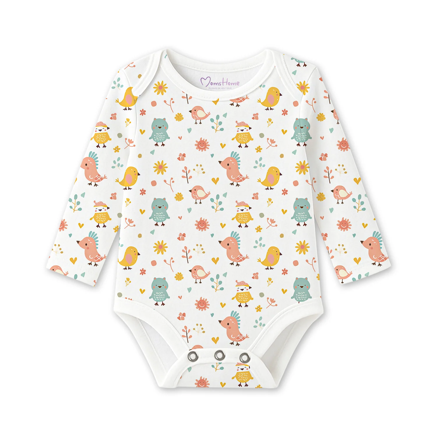 Organic Cotton New Born Baby Full Sleeve Onesie | Newborn Onesie | New Born Baby Dress | 0-6 Months | Pack of 1 - Image 12