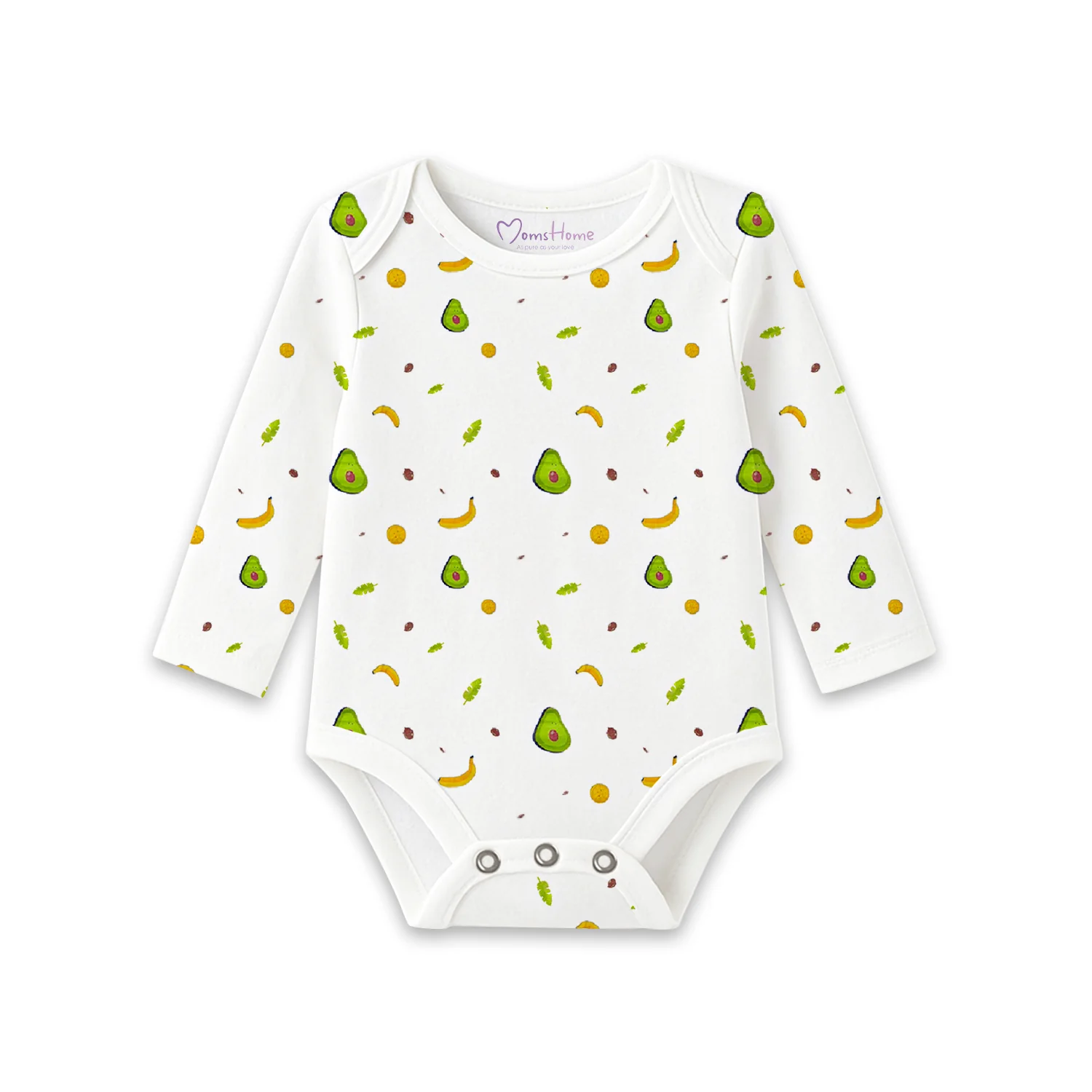 Organic Cotton New Born Baby Full Sleeve Onesie | Newborn Onesie | New Born Baby Dress | 0-6 Months | Pack of 1 - Image 6