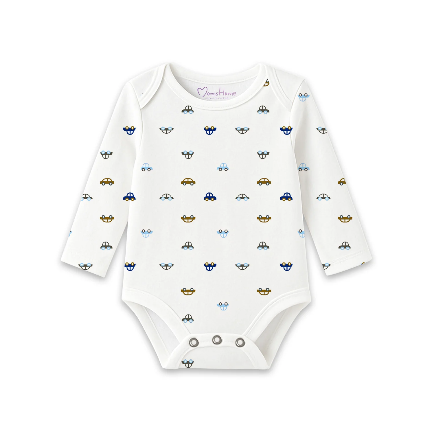 Organic Cotton New Born Baby Full Sleeve Onesie | Newborn Onesie | New Born Baby Dress | 0-6 Months | Pack of 1 - Image 8