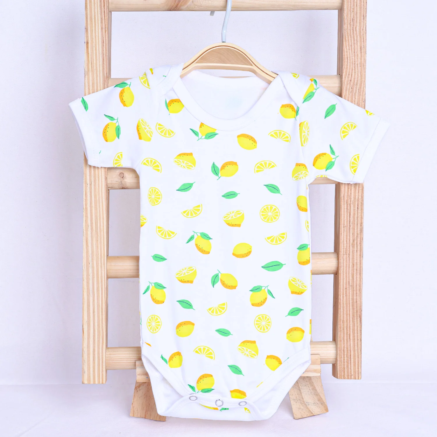 Organic Cotton Baby Essentials Gift Set | Baby Shower Gift Hamper | Baby Clothing Gift Combo | Lemon | Pack of 7 - Image 5